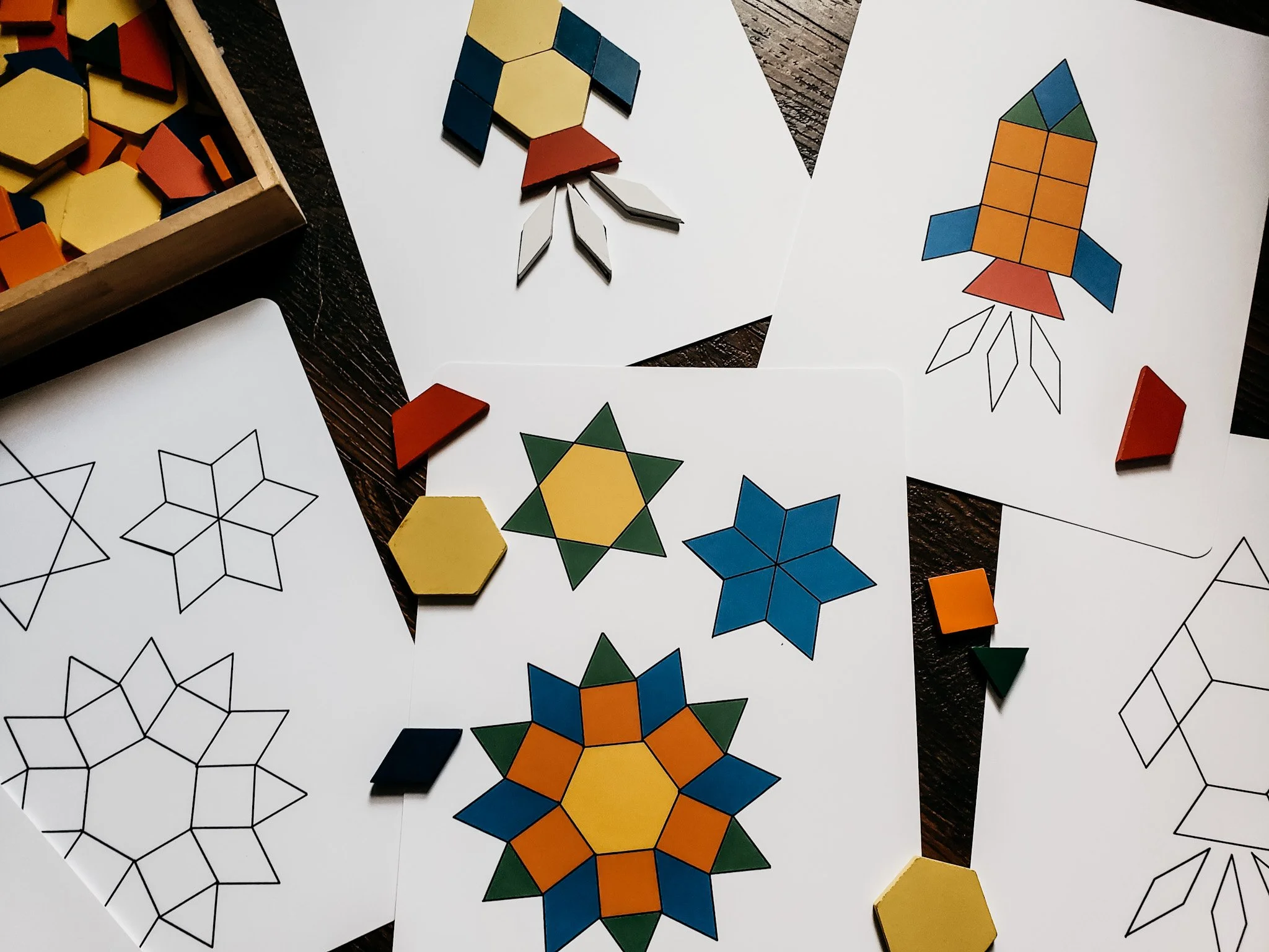 Image showing a Solar System puzzle activity page from the Our Solar System Unit Study, with pieces and worksheet arranged for display.