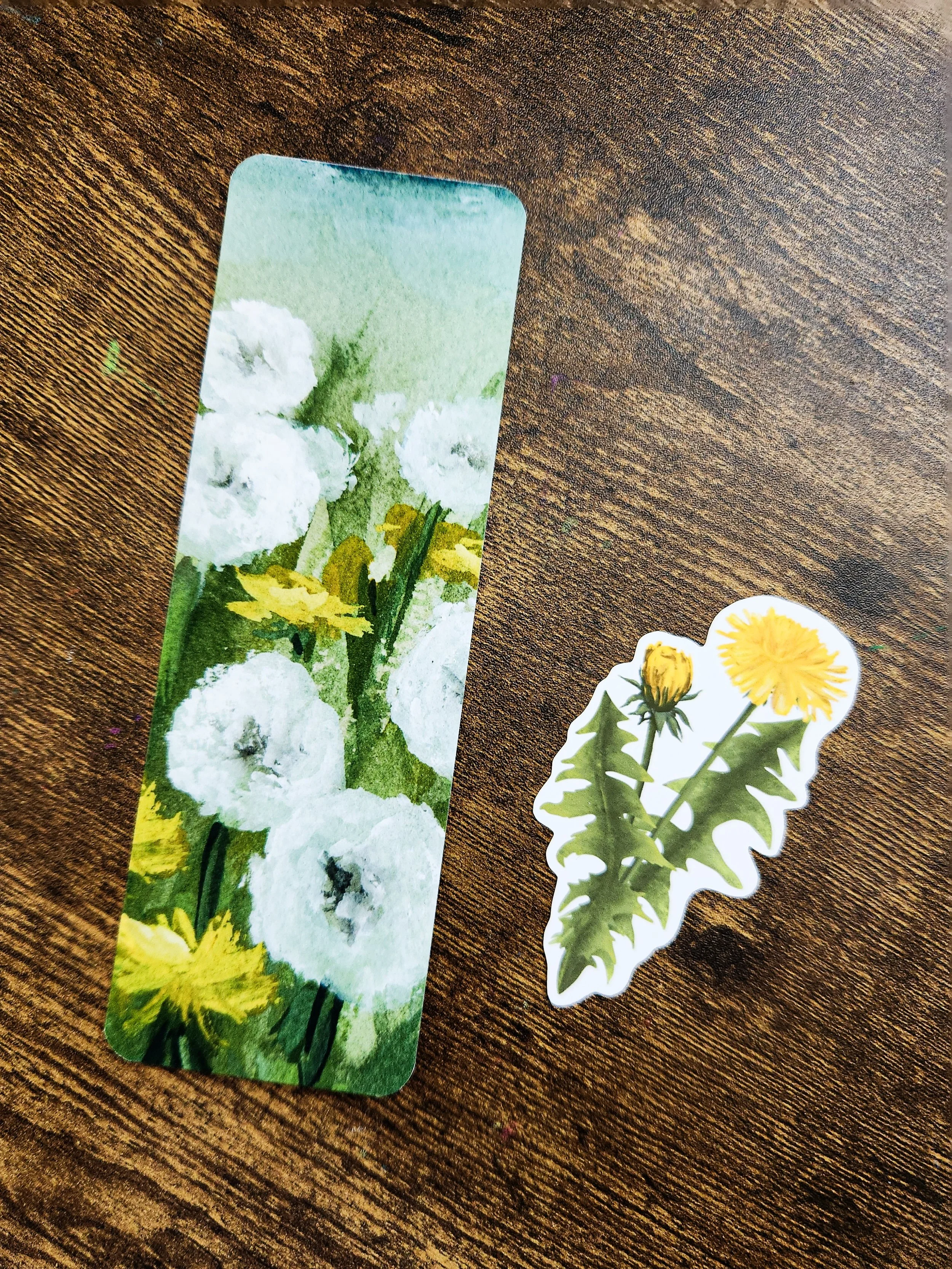 Bookmark and sticker.