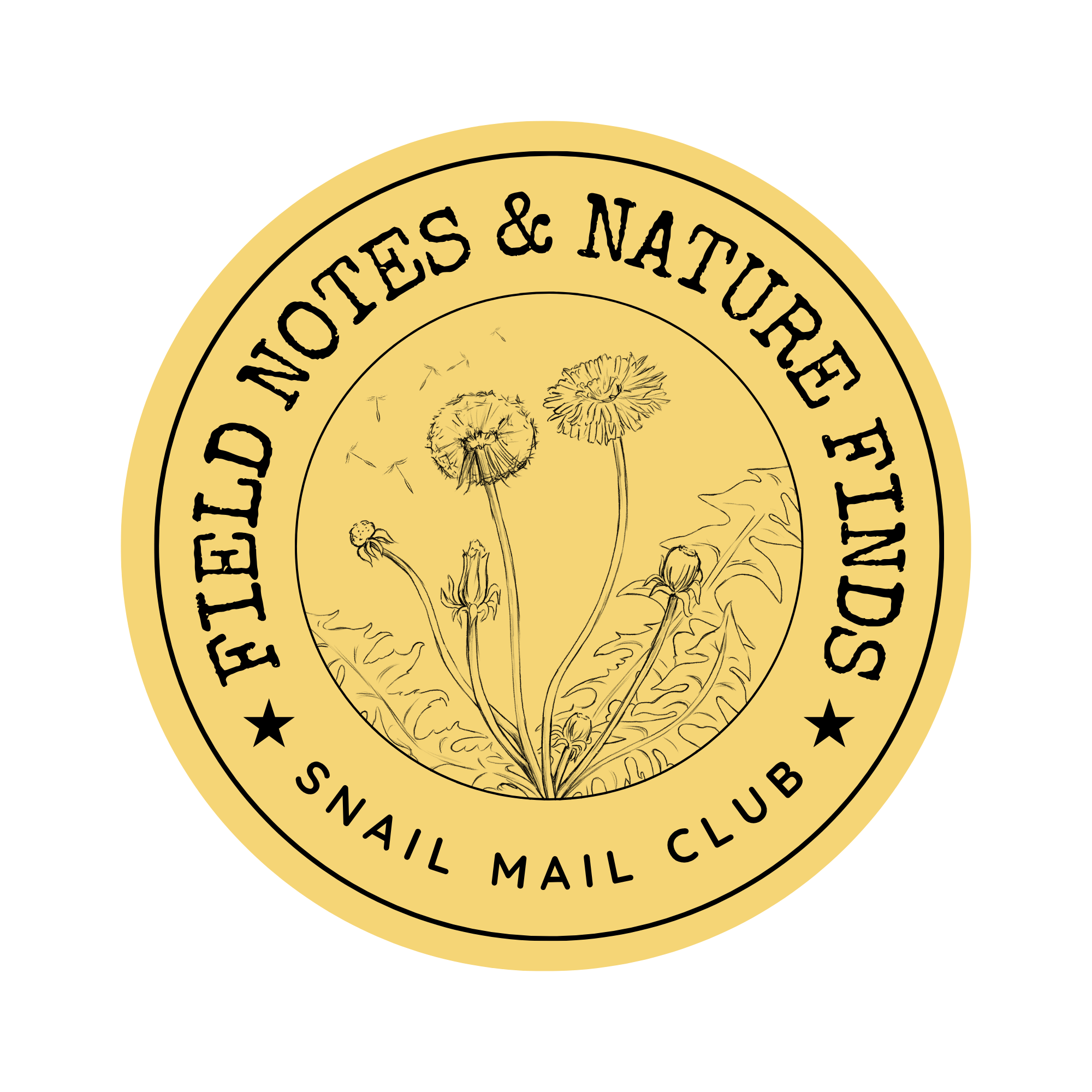 Logo image for Field Notes & Nature Finds with a dandelion.