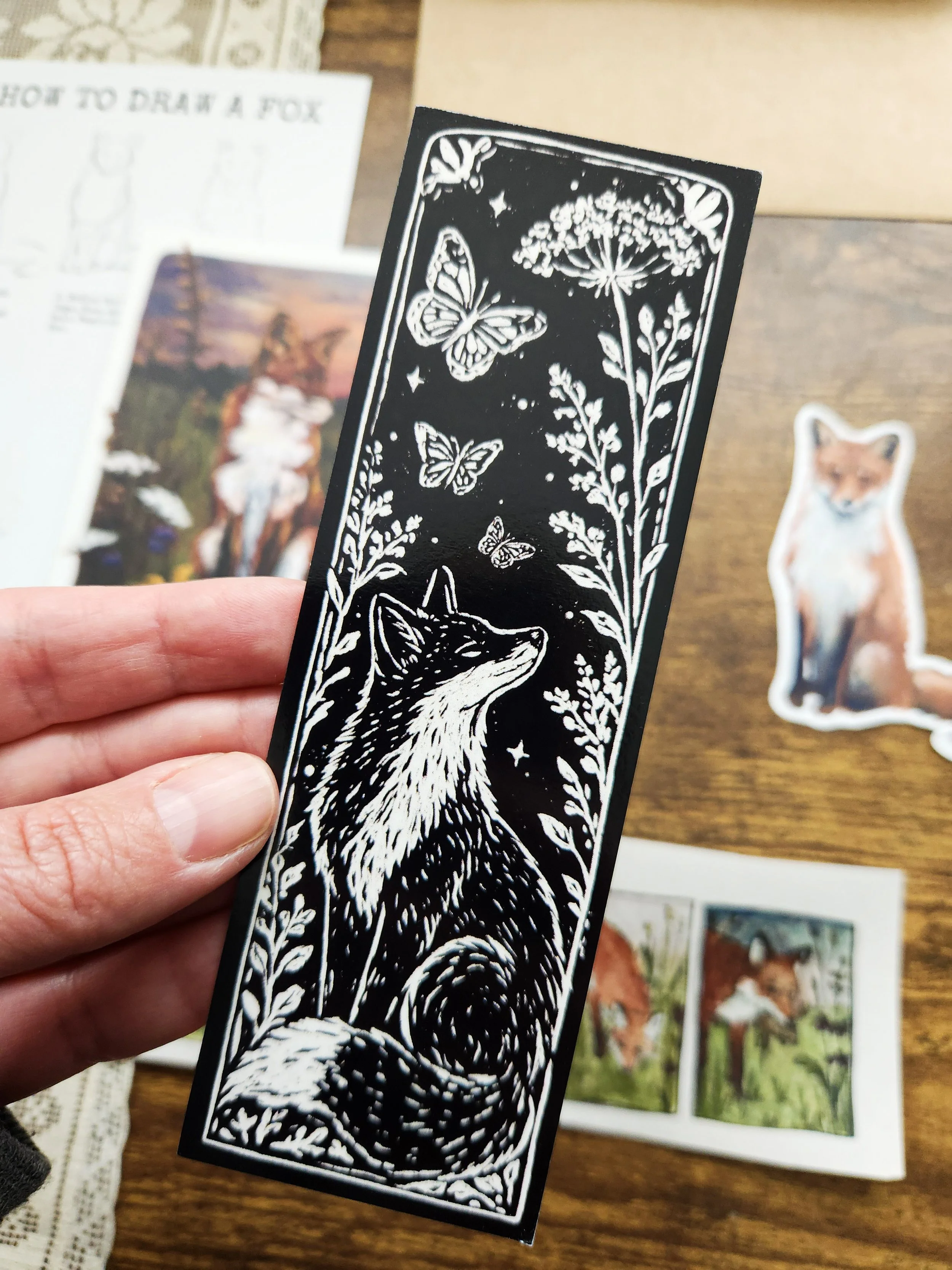 Close-up of bookmark front