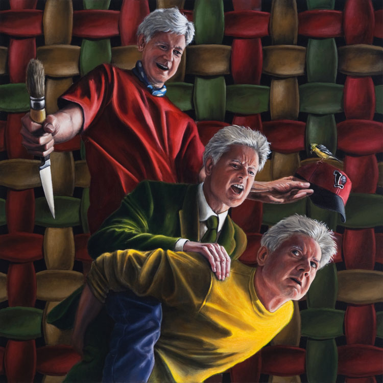 "The Committee"  50" x  50"   oil on canvas