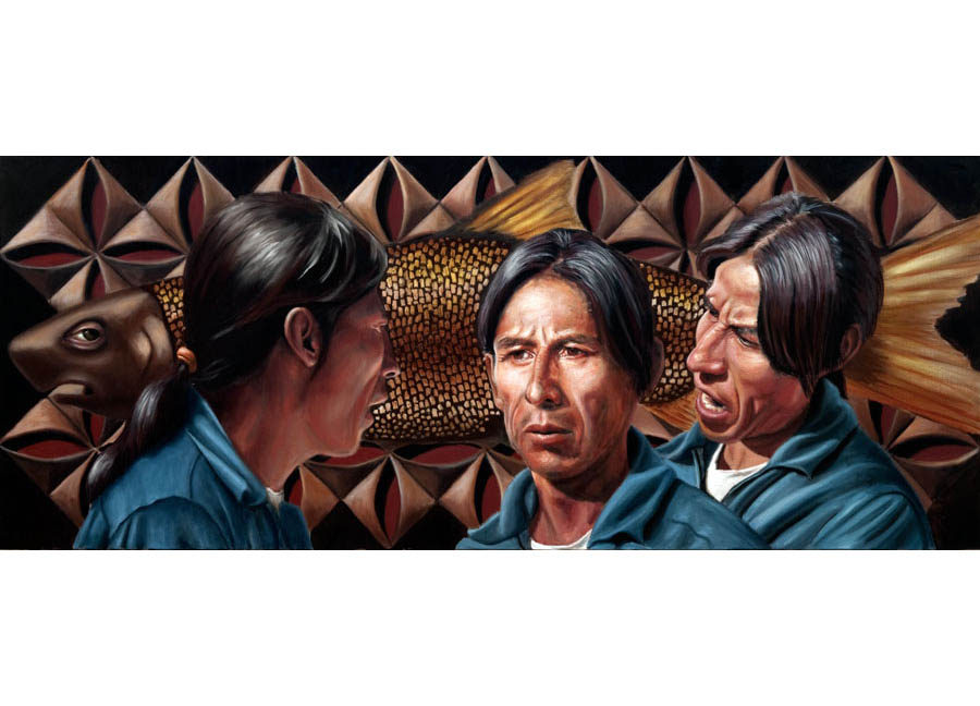"Hecklers"  28" x  70"   oil on canvas