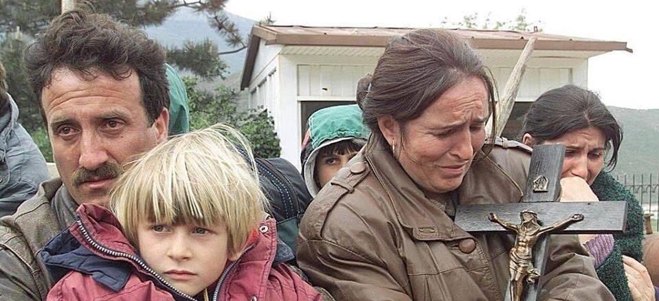 Albanian Christian Refugees Fleeing During the War