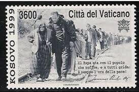 A Vatican Stamp Depicting Those Forced to Flee Kosovo