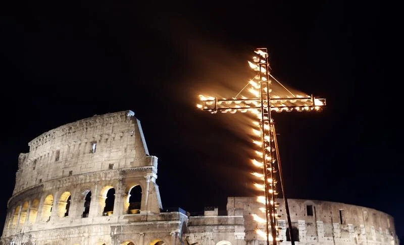 The Colosseum and the Via Crucis