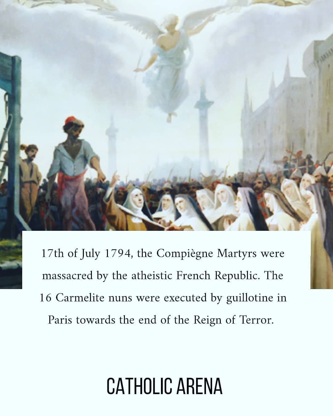 17th of July we commemorate the Compi&egrave;gne Martyrs who were murdered during the French Revolution. 

#catholic #jesus #christian #faith #church #france