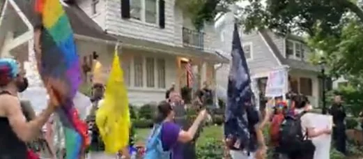 Anti Catholic Protests Outside Kavanaugh's Home