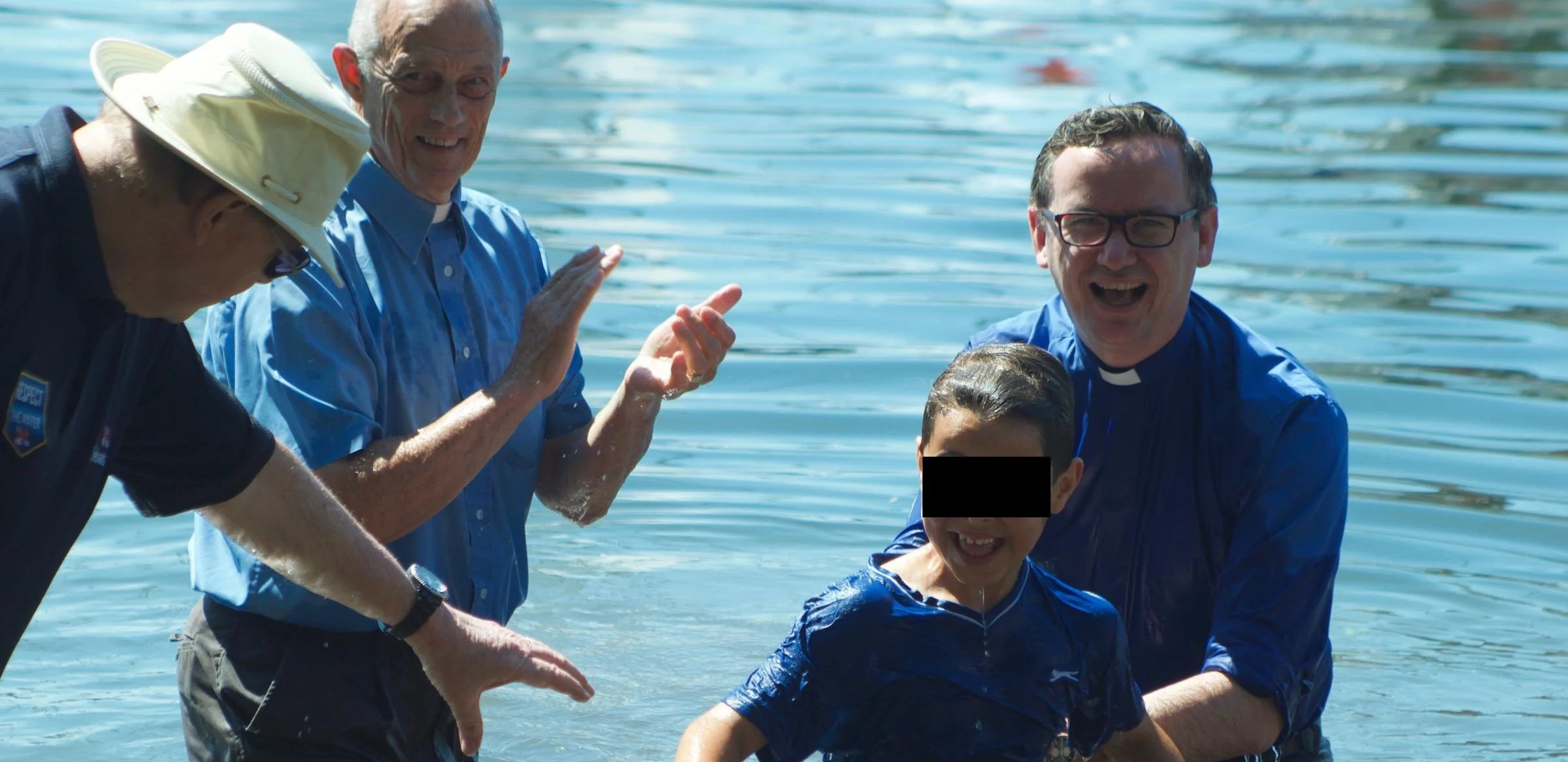 Russell Brand is baptised