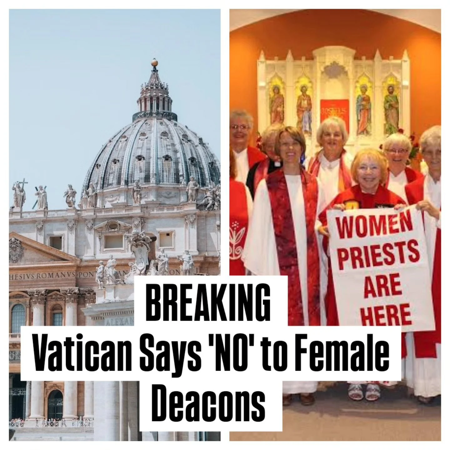 Vatican Says 'NO' to Female Deacons