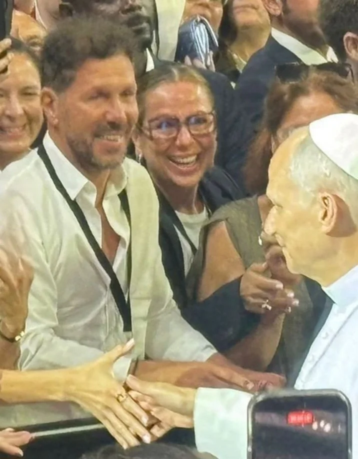 Diego Simeone Attends Pope's Madrid Event