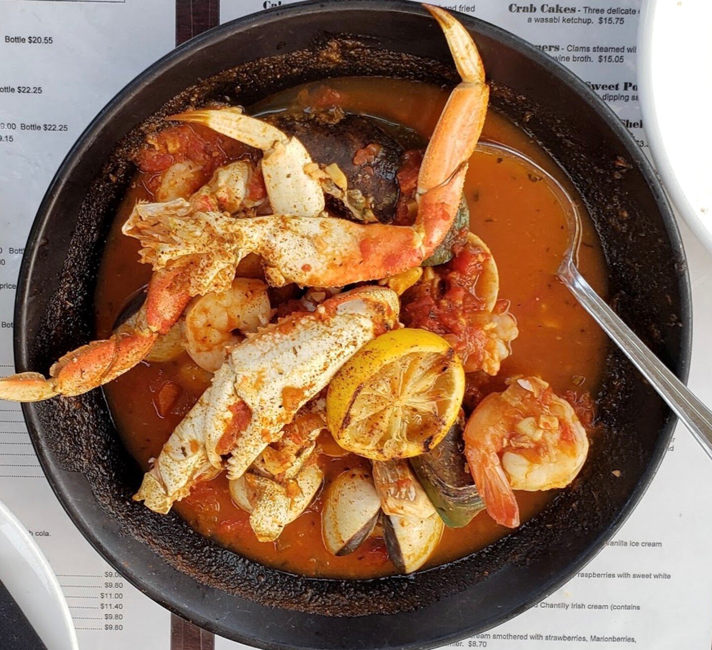 Did someone say Cioppino? 🙌

Featuring fresh crab legs and assorted shellfish saut&eacute;ed in a spicy herb marinara sauce, chefs kiss! 😋