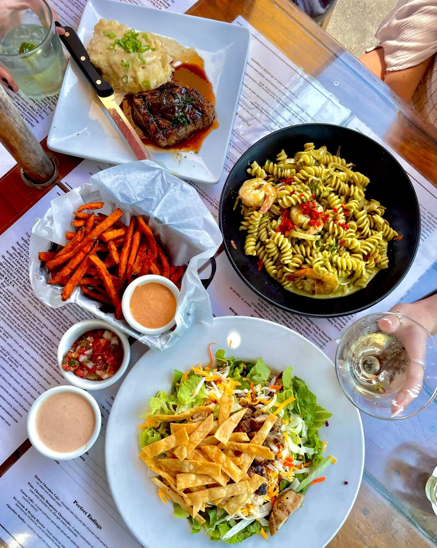 Craving options with a view? 🌊

At Moonstone Beach Bar x Grill, there&rsquo;s something for everyone 👇 

🥩 Hearty dishes like tender Strip Loin Steak
🥗 Crisp, fresh salads
🍝 Comforting pastas
🍠 And sharable bites like sweet potato fries you won