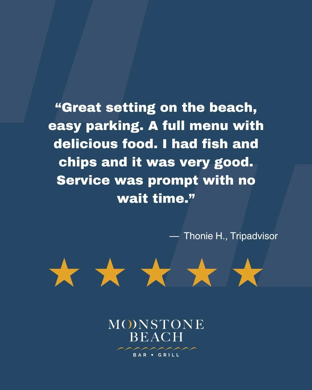 Big thanks from the team at Moonstone Beach Bar x Grill 🌊 🍽

Come back and see us soon for more beachside favorites! 🌴