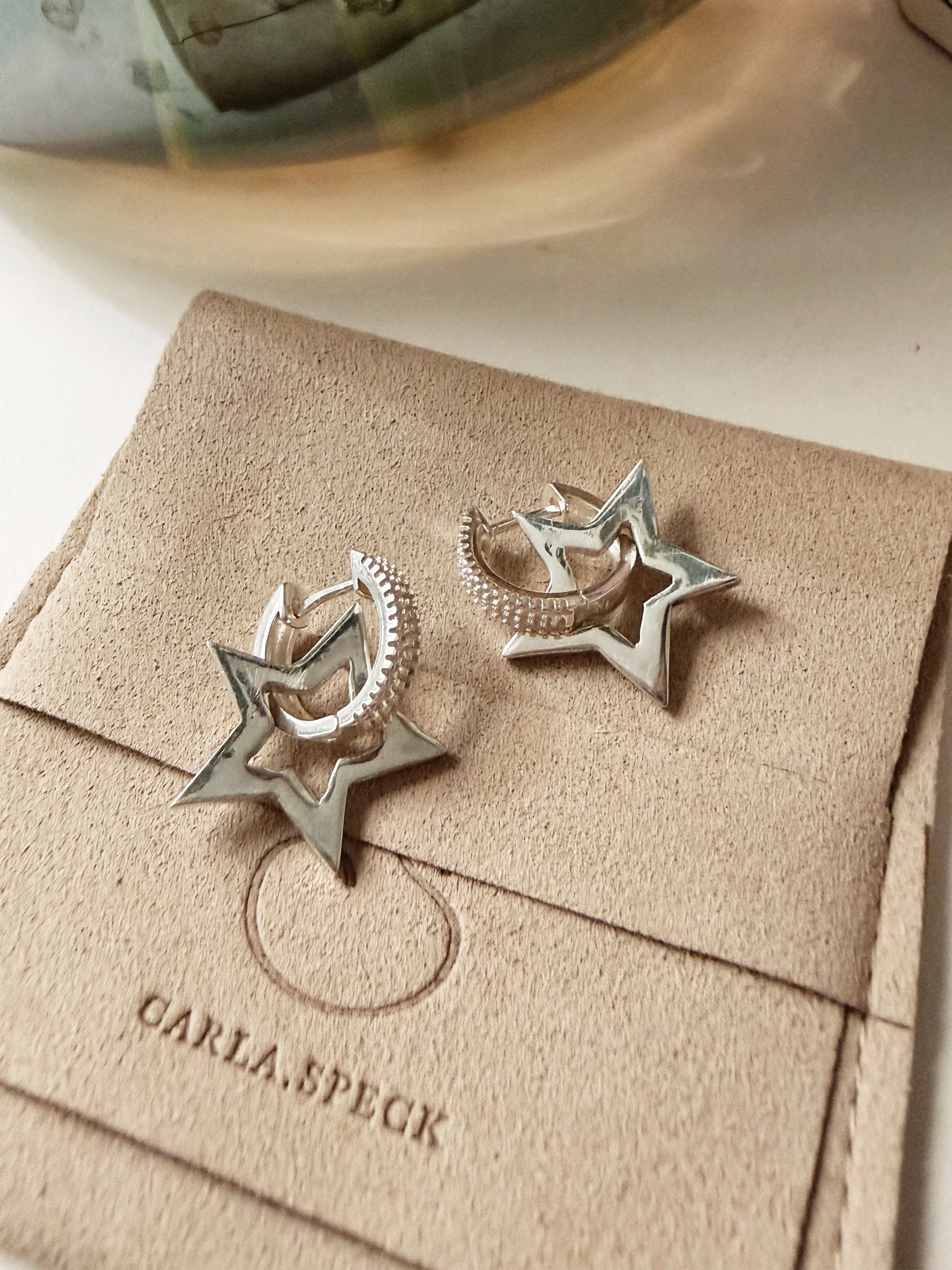 Glitter Star Loop Hoops