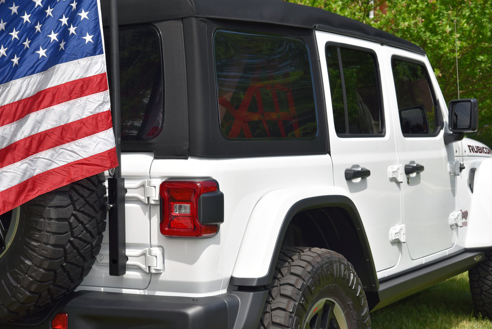 Descubrir 37+ imagen jeep wrangler flag holder