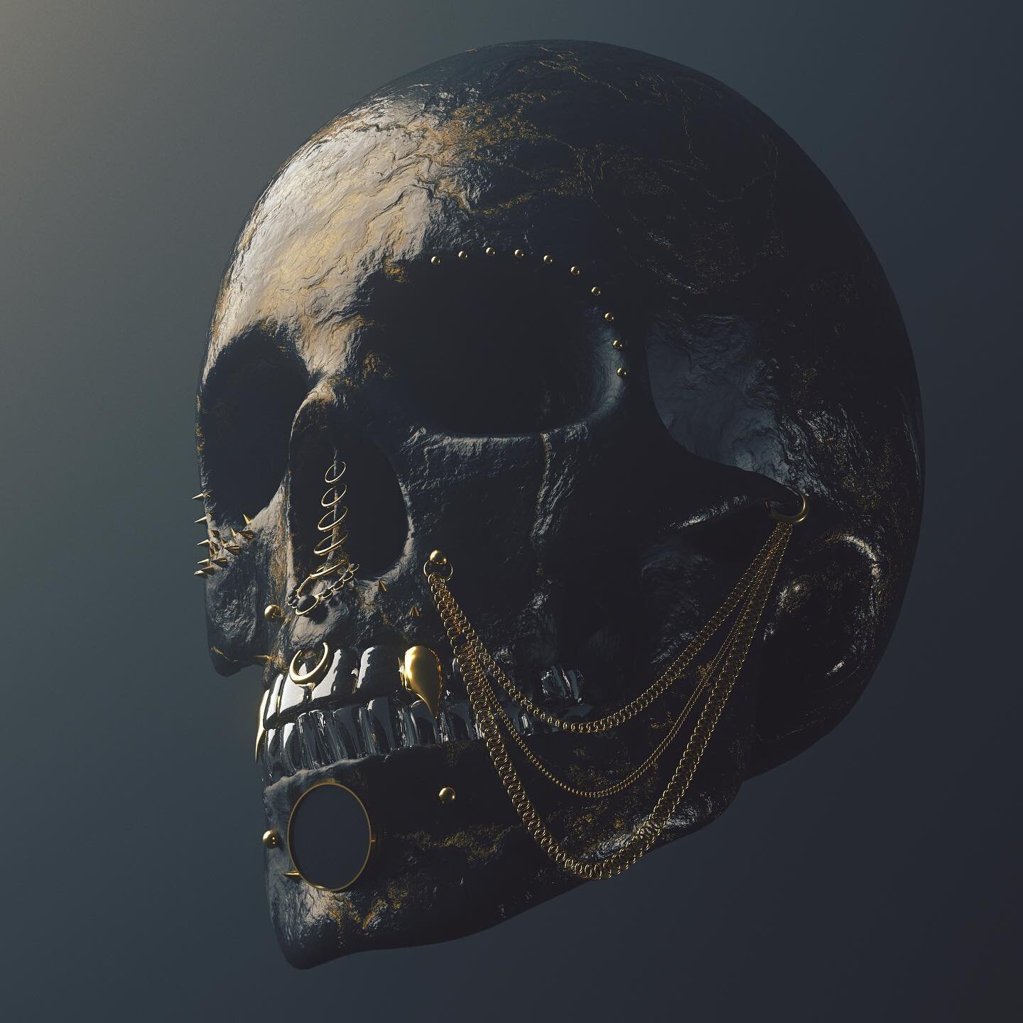 Black and Bold

#instagood #photooftheday #beautiful #art #design #3d #c4d #redshift #artist #pretty #artistsoninstagram #maxon #3dart #digitalart #motiondesign #cgi #artsy #cg #skull #gold #black