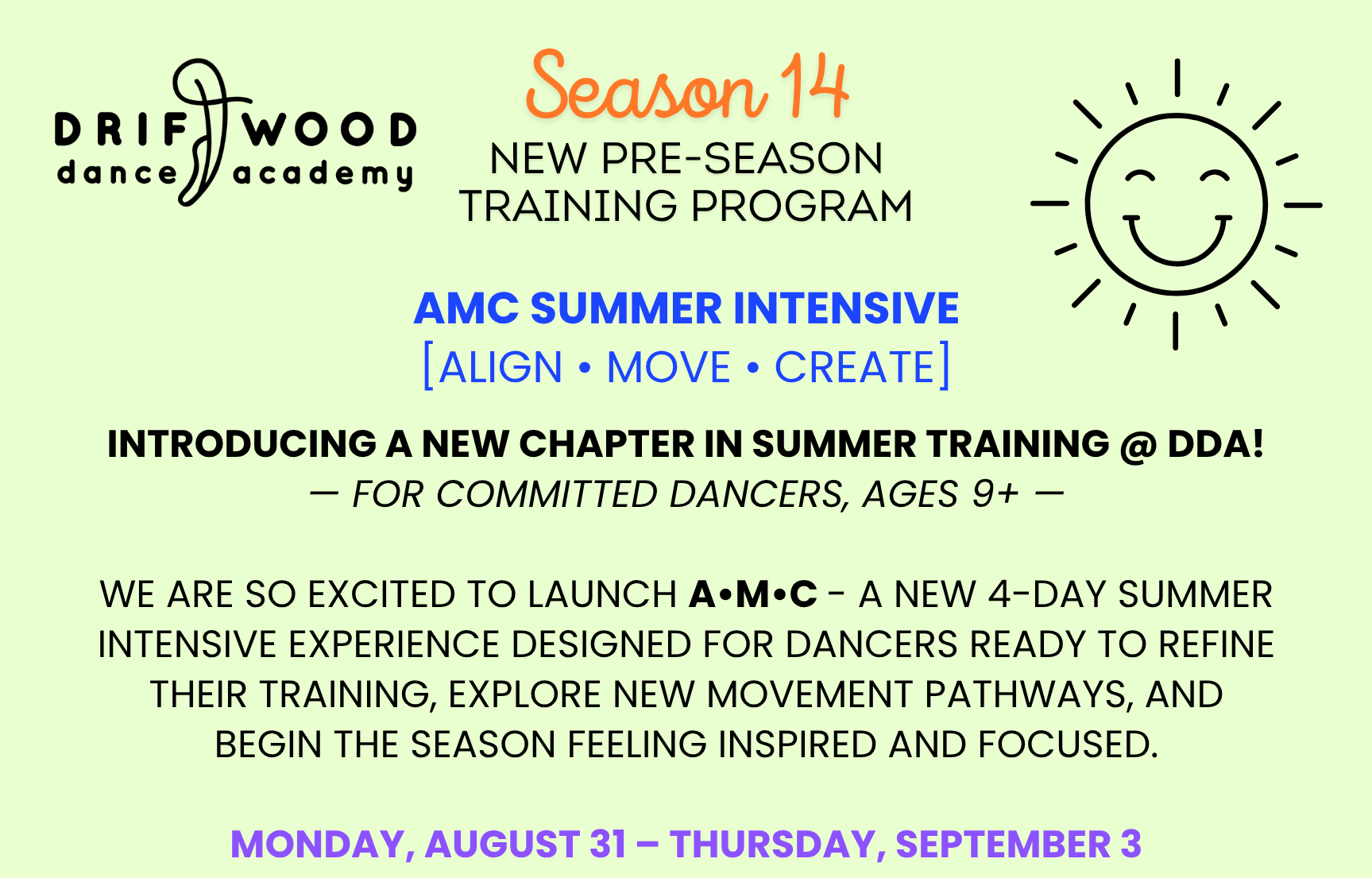 *AMC* [Align-Move-Create] Summer Intensive 