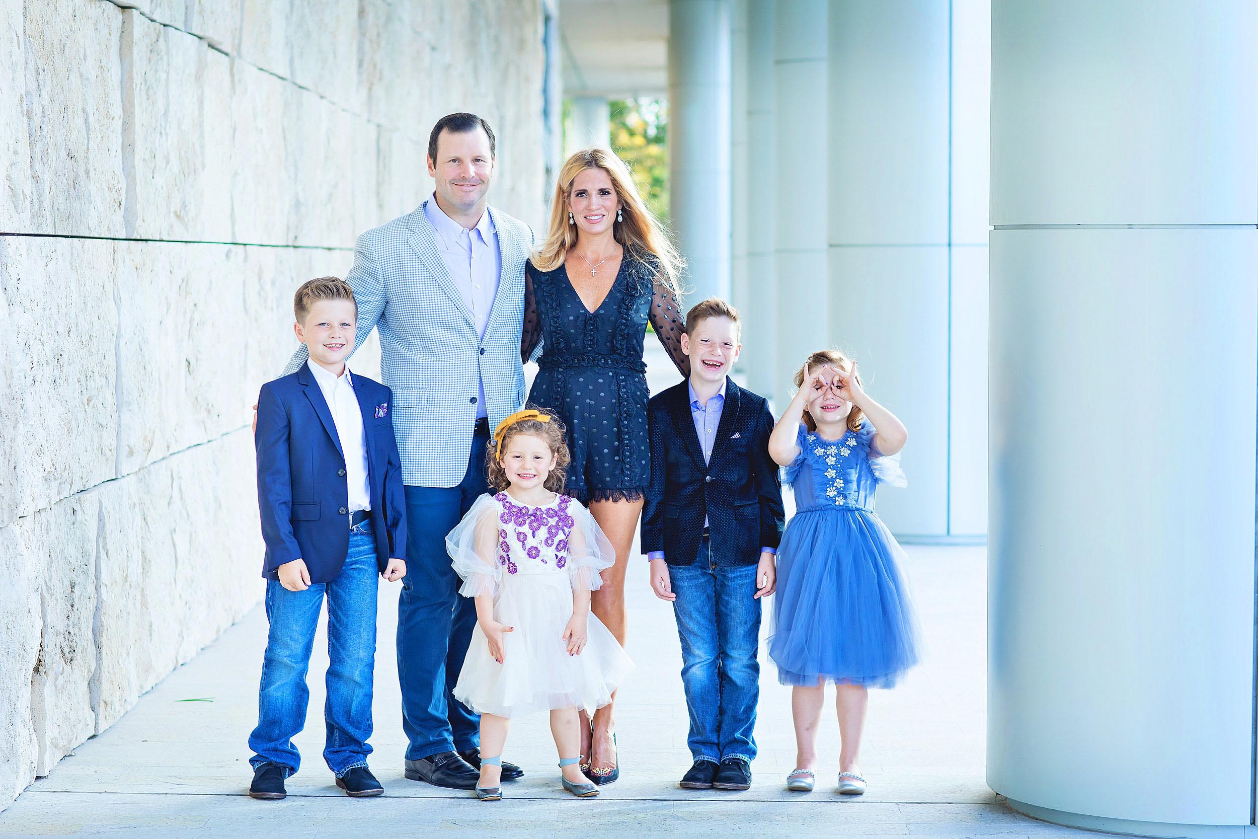  Funny portrait of beautiful family in The Woodlands, Texas by spryART photography. 