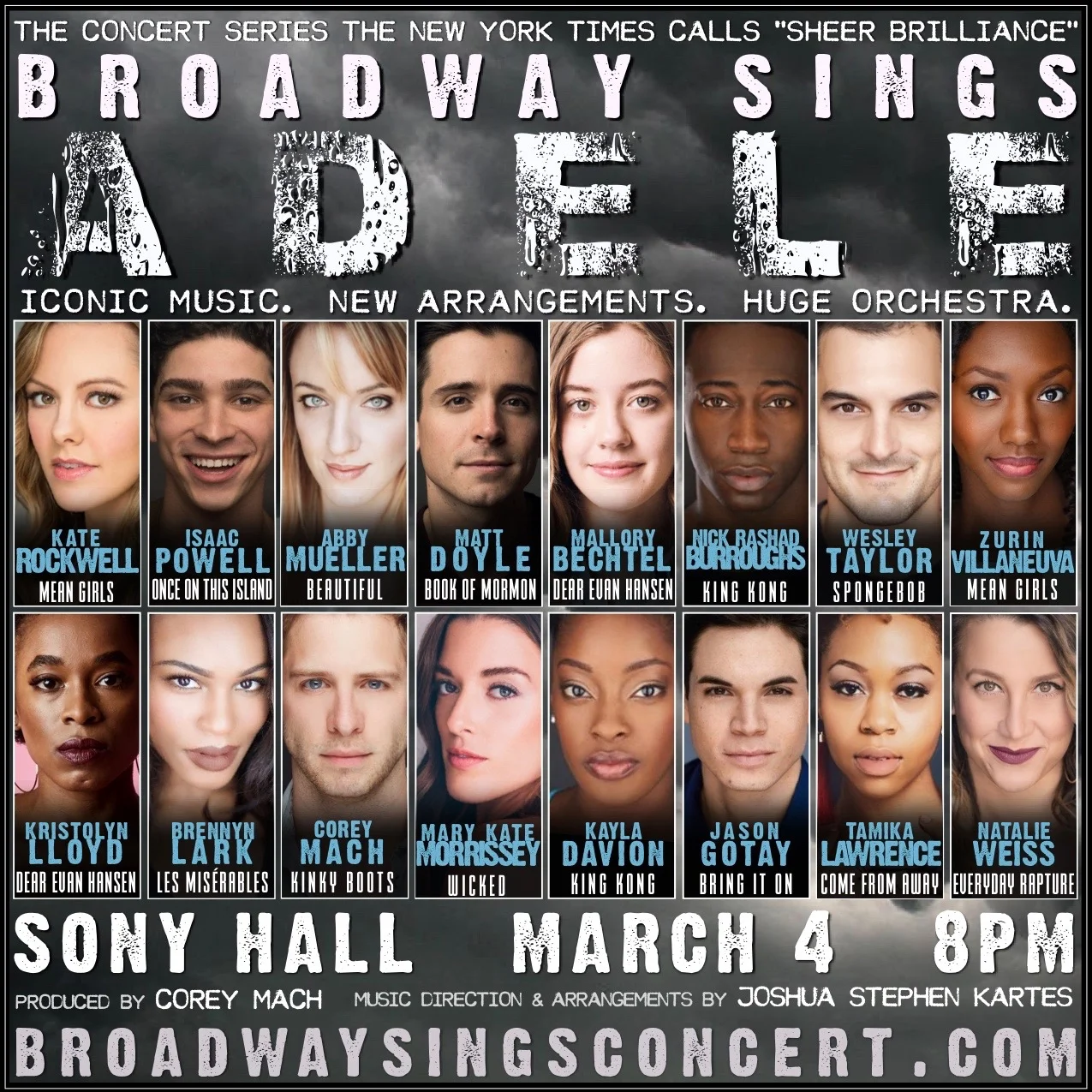 Broadway Sings Adele @ Sony Hall - March 4th @ 8 pm