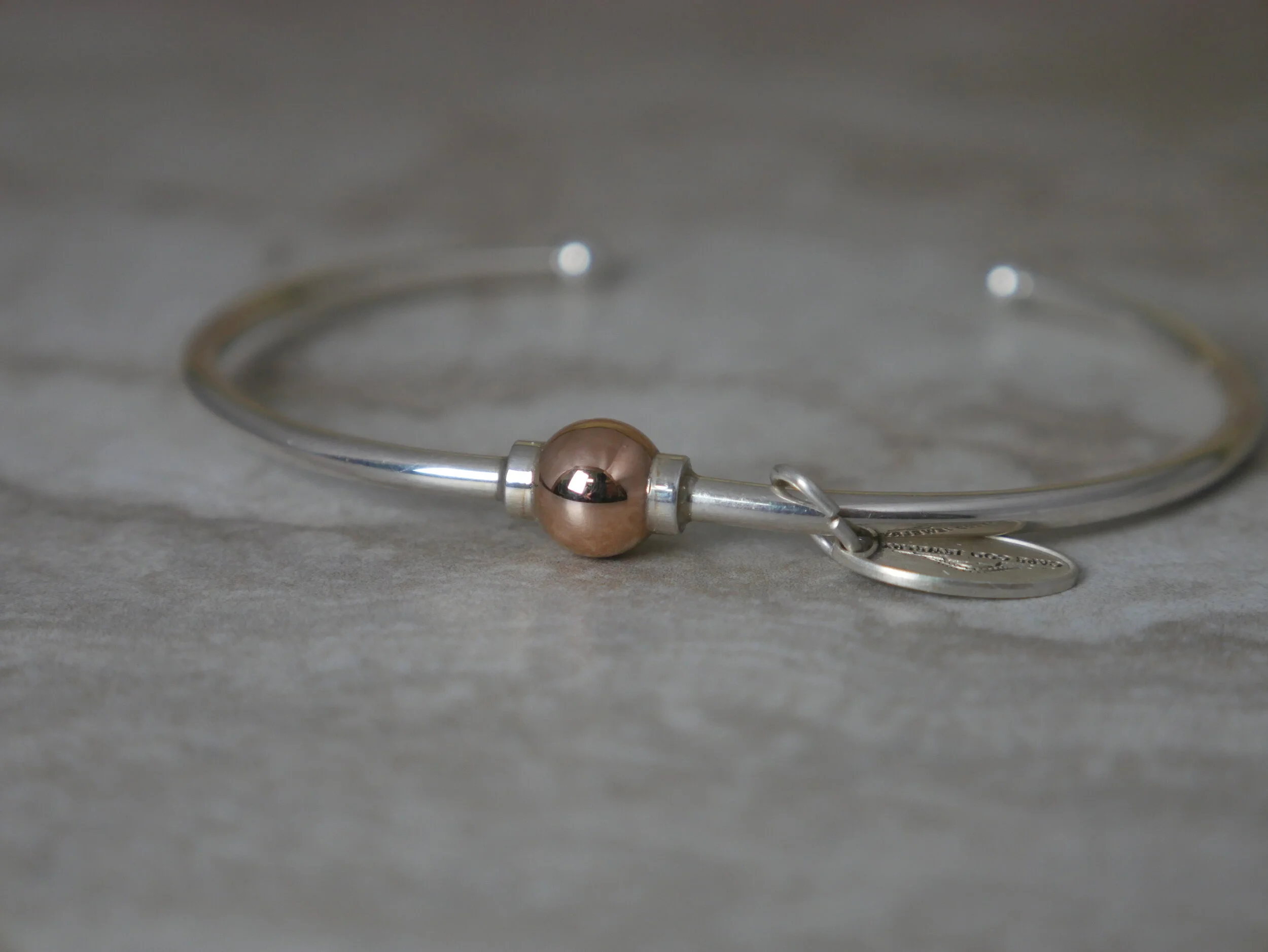 14k Rose Gold and Sterling Silver Cape Cod Swirl Ball by LeStage