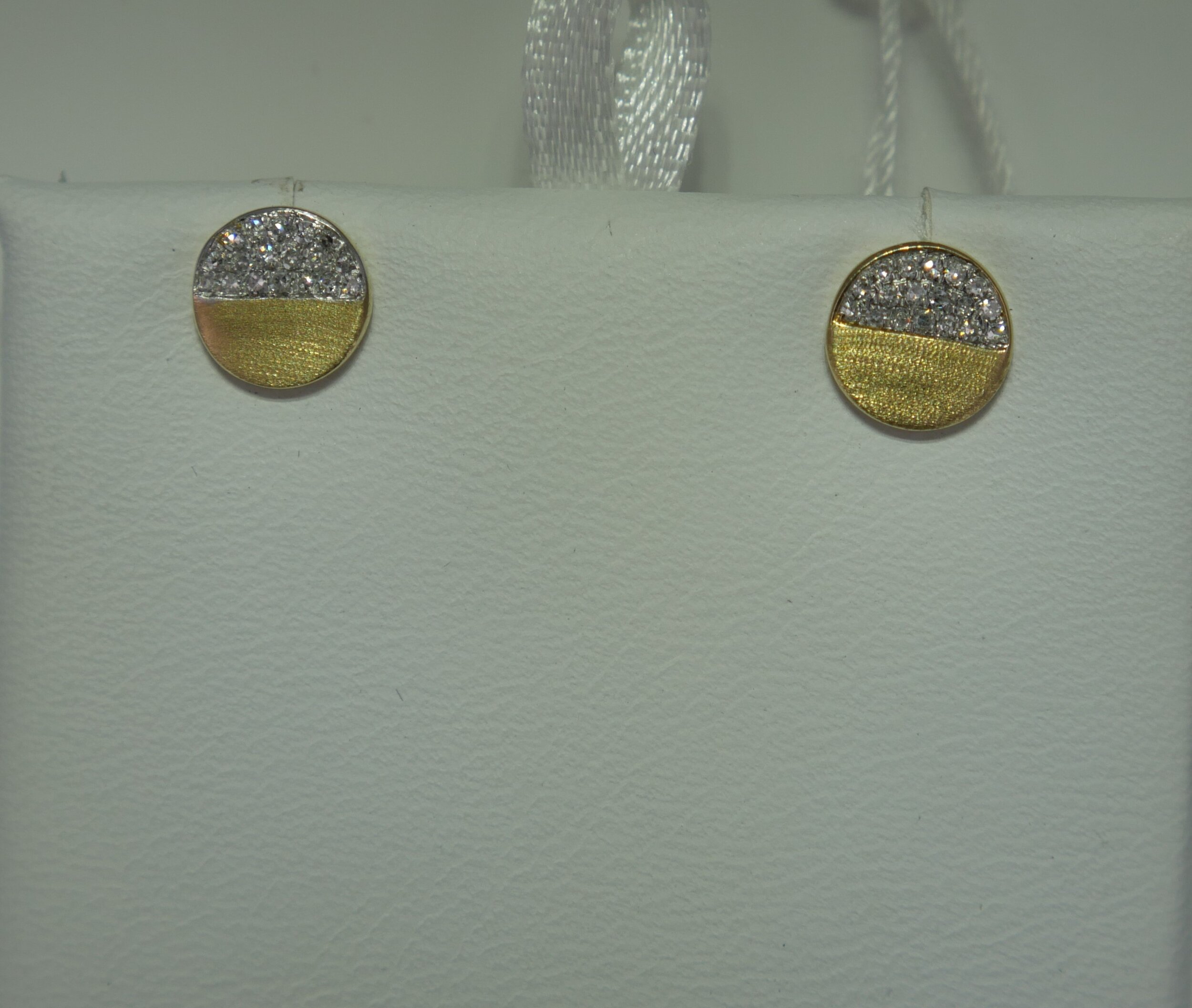 14K Yellow Gold Diamond Earrings