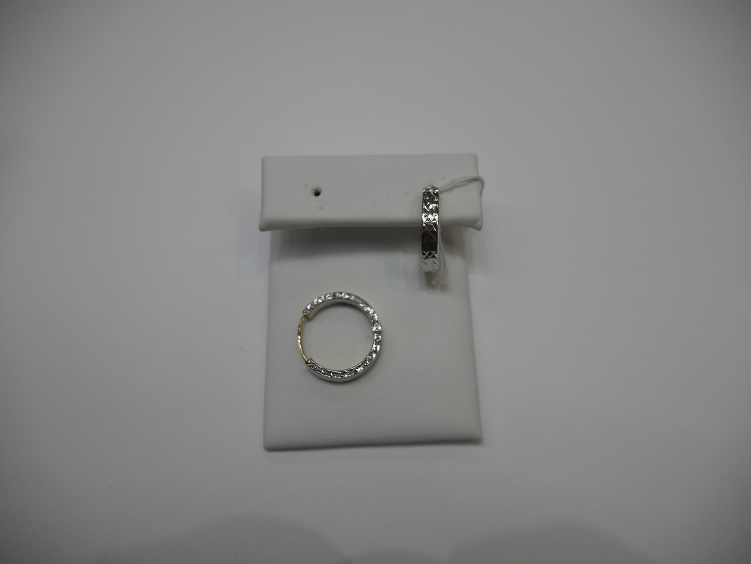 14 karat Two Tone Hoop Earrings