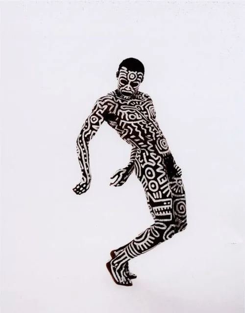 Bill T. Jones, 1983 Body painting by Keith Haring, photographed by Tseng Kwong Chi, London, England, 1983
