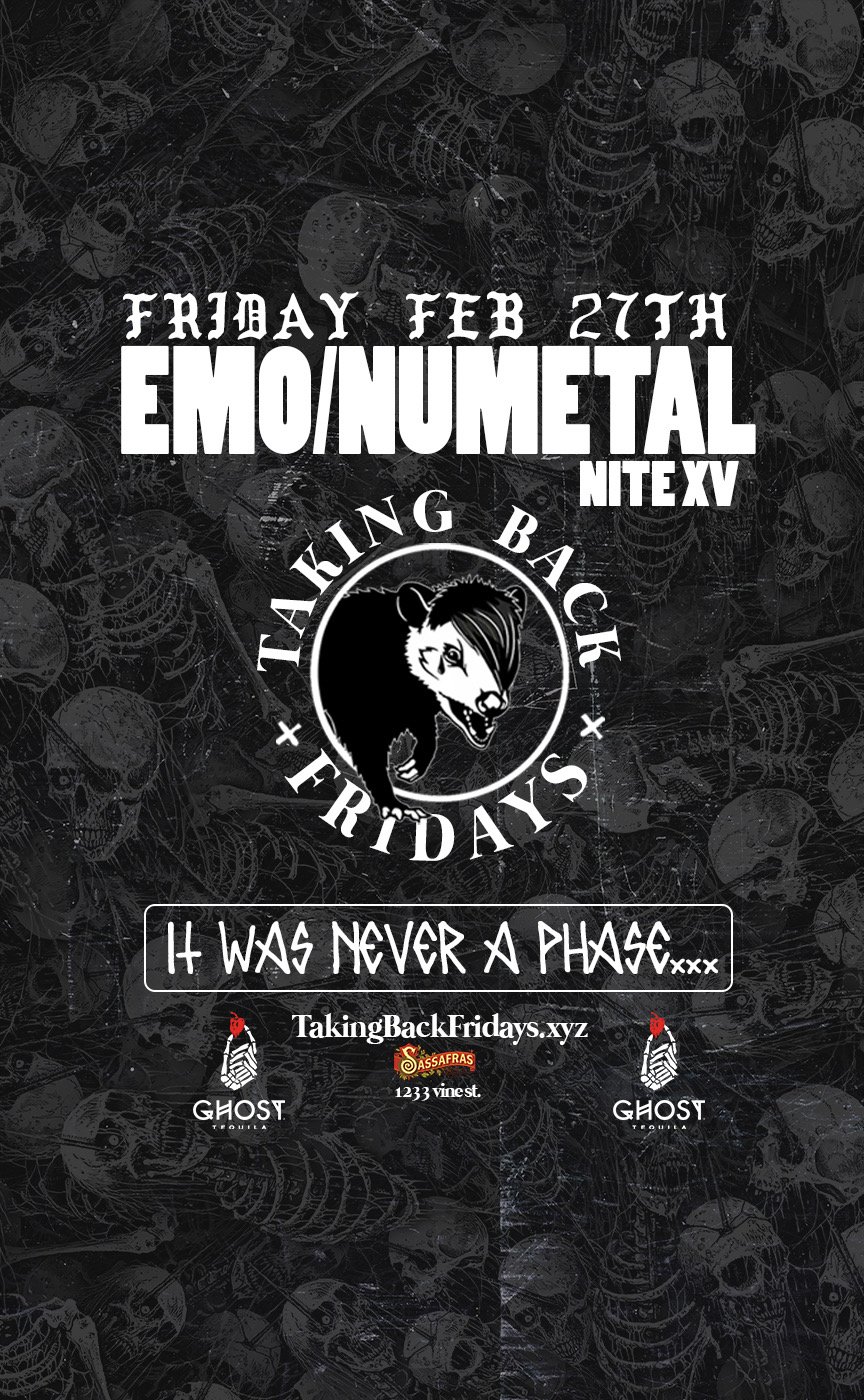 Taking Back Fridays Emo Nite