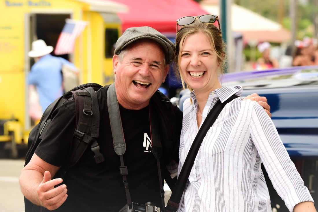 David Powdrell and Stefanie Herrington at the Rods & Roses Festival in Carpinteria, California, on June 30, 2018. Photograph by Glenn Dubock .