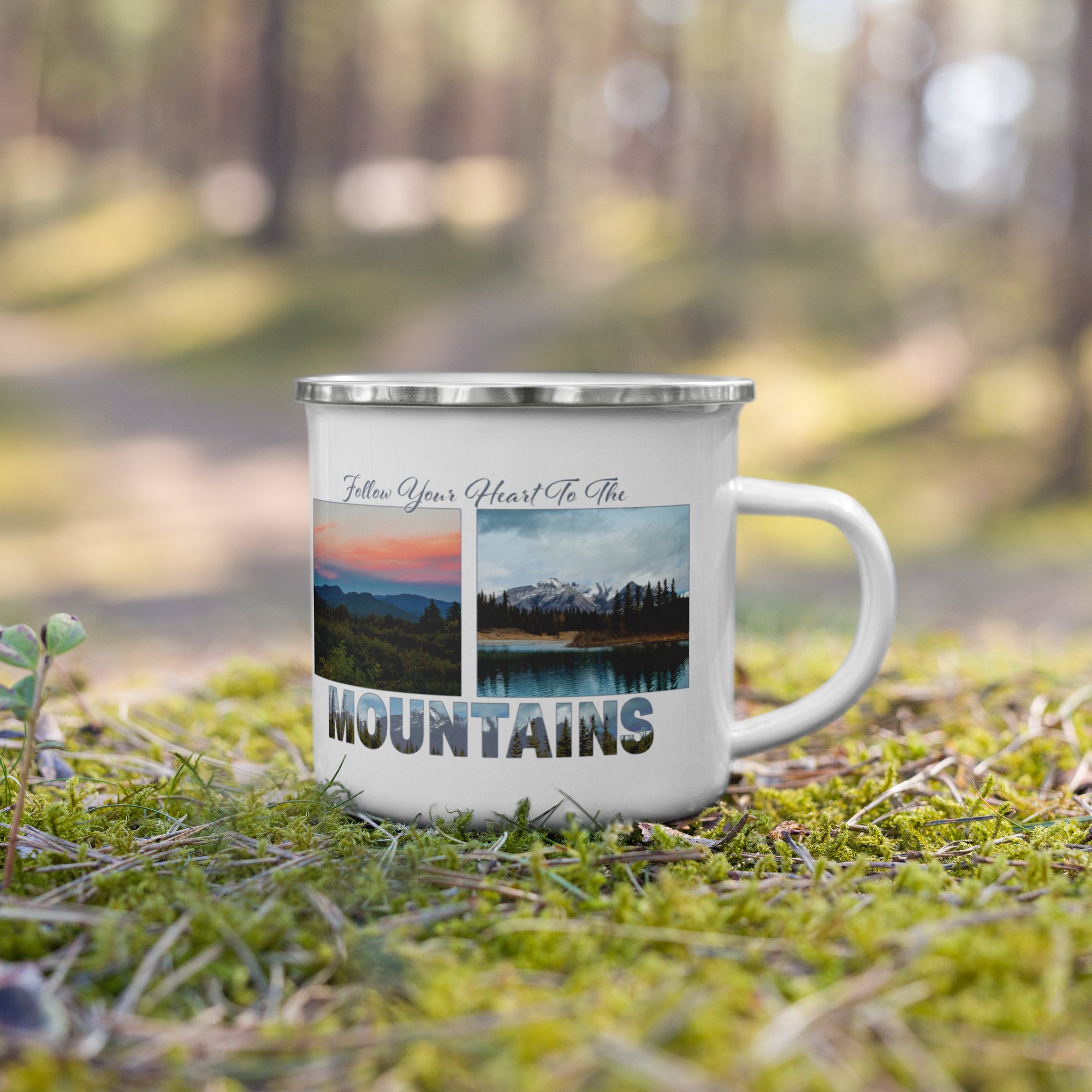 FollowYourHeartToTheMountainsEnamelMugInGrassLiamTheoCreative.jpeg