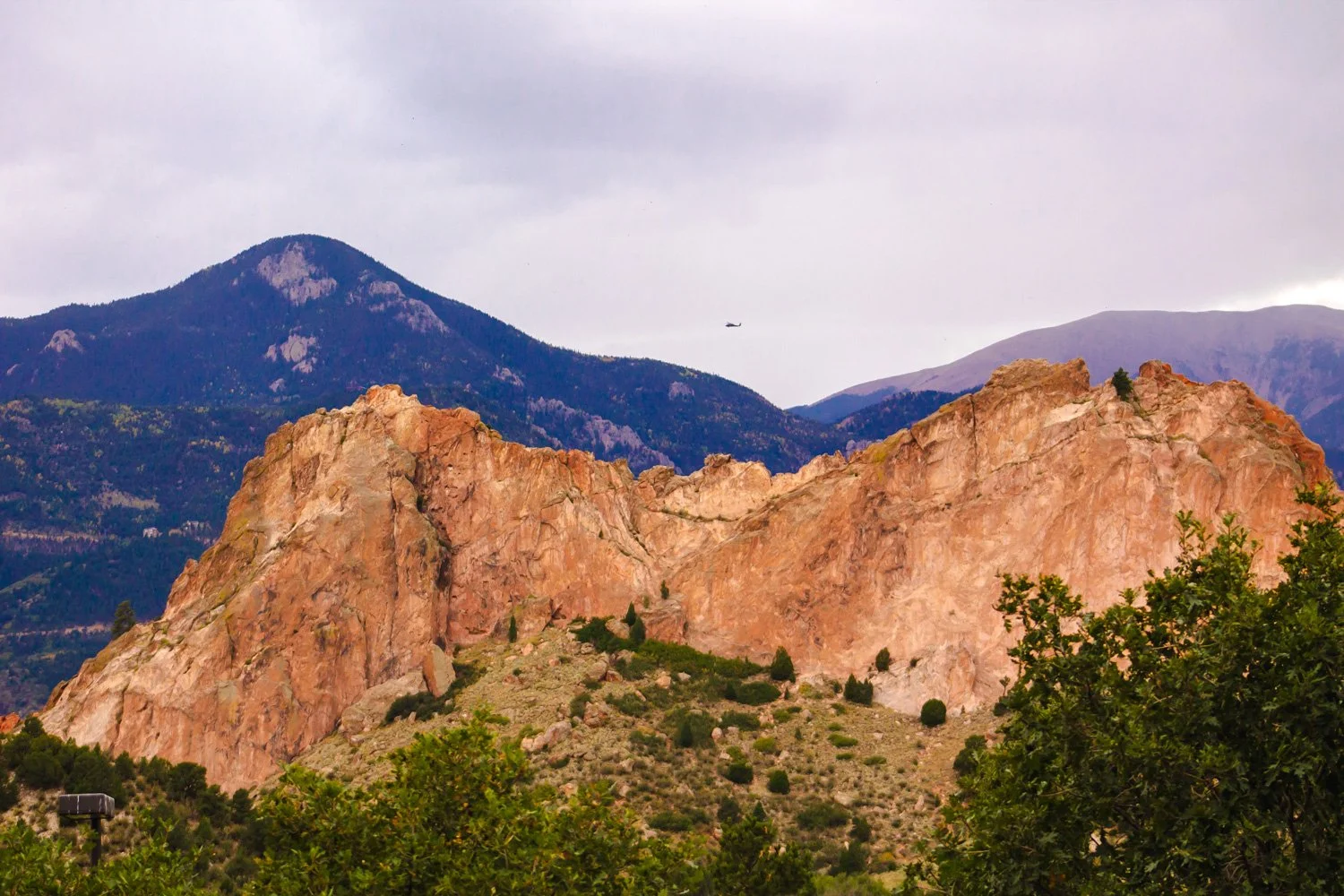 Helicopter in the Rockies