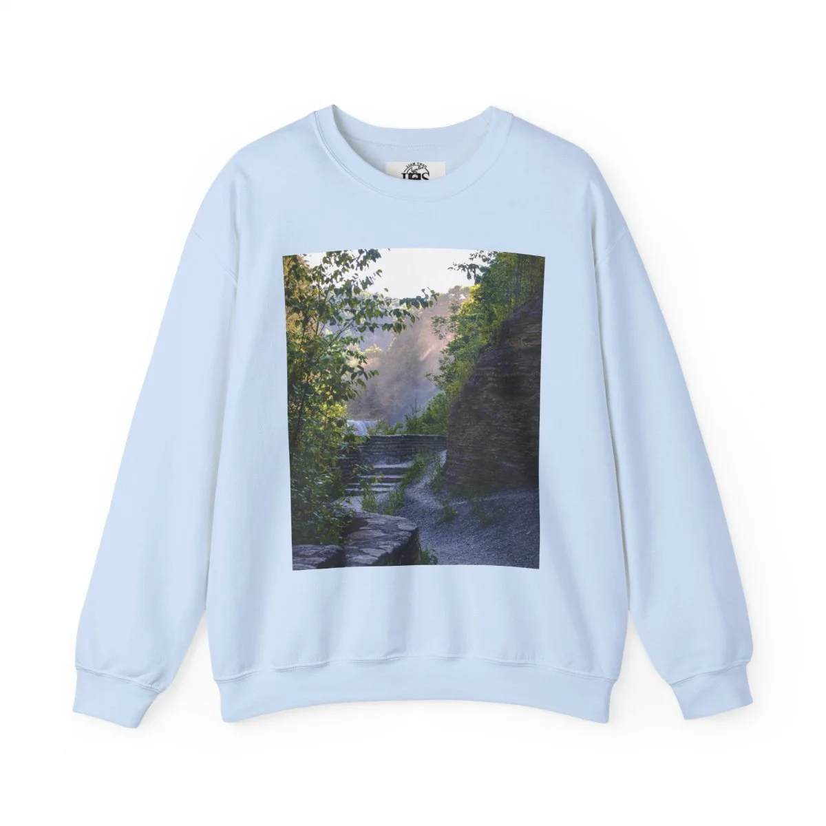 AWalkAlongAHazyLetchworthStatePark-CrewNeckSweatshirt-LightBlue.jpg