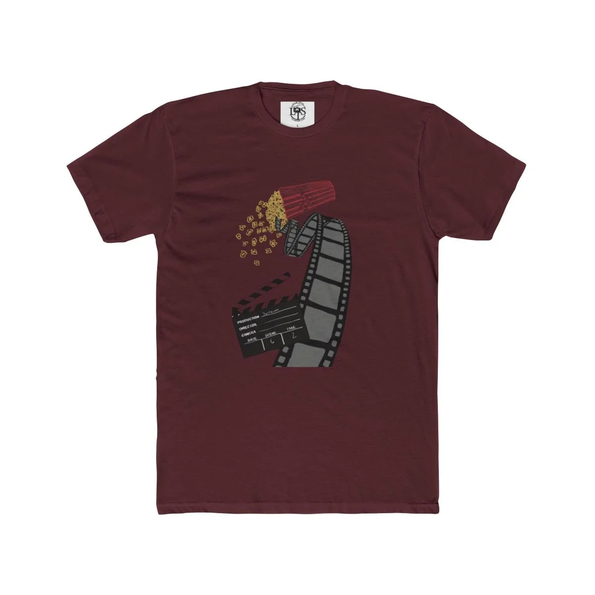 MovieReelWithPopcornTee-LiamTheoCreative-Maroon.jpg