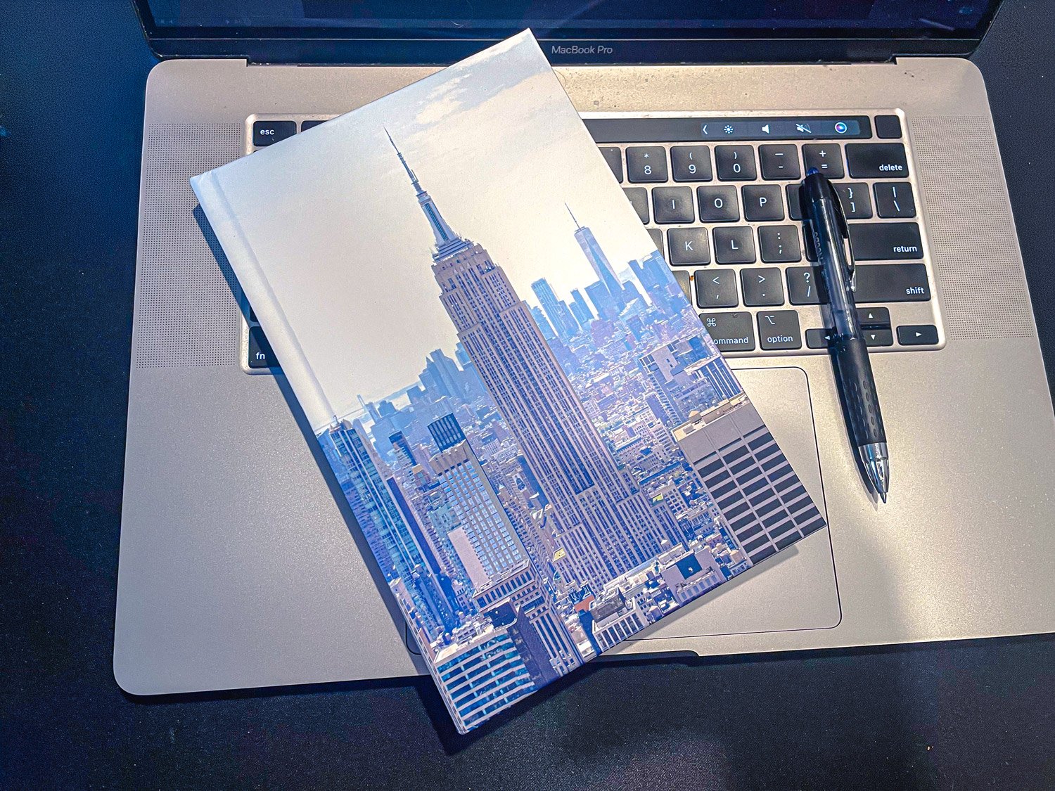 Empire State Building with One World Trade Center Hardcover Notebook