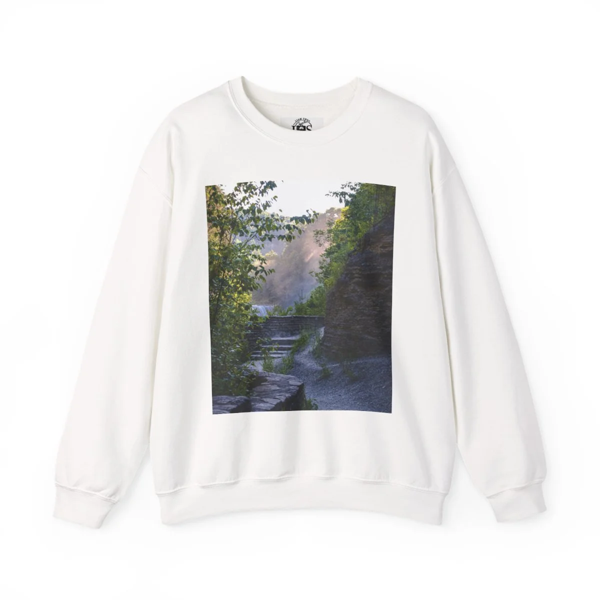AWalkAlongAHazyLetchworthStatePark-CrewNeckSweatshirt-White.jpg