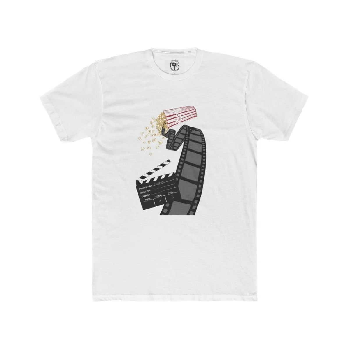 Movie Reel with Popcorn Graphic Tee