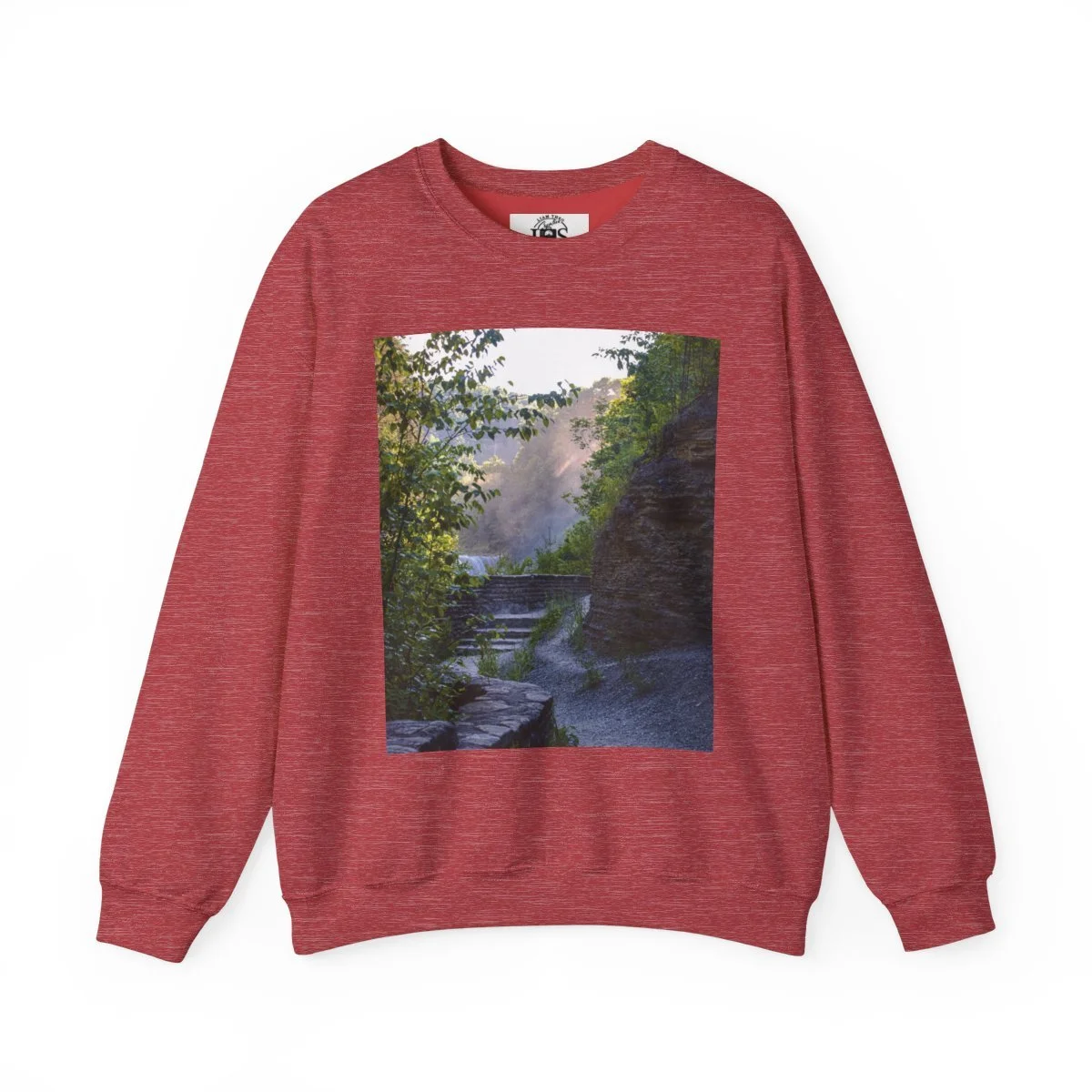 AWalkAlongAHazyLetchworthStatePark-CrewNeckSweatshirt-HeatherScarletRed.jpg