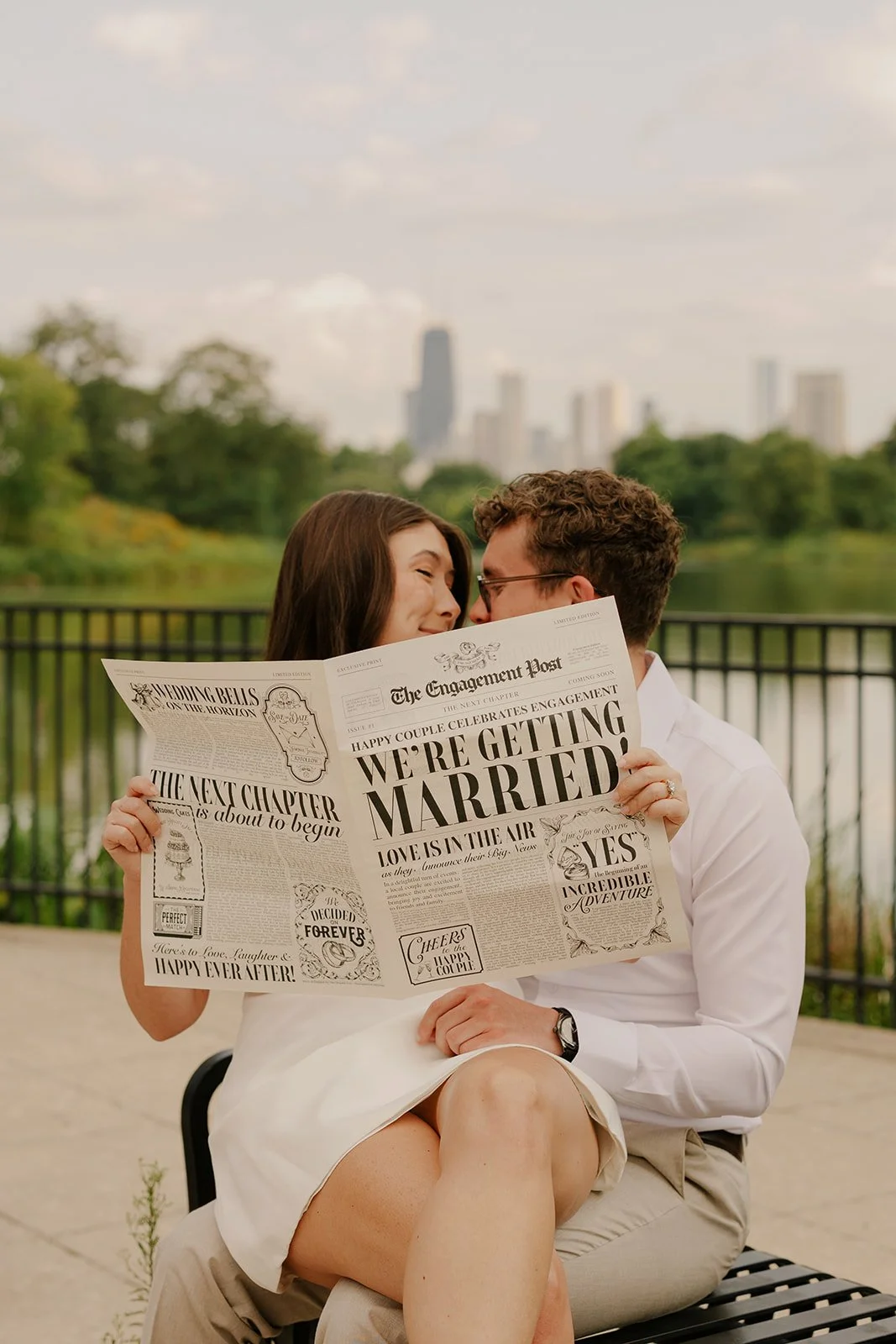 South Pond Engagement Session in Lincoln Park, Chicago