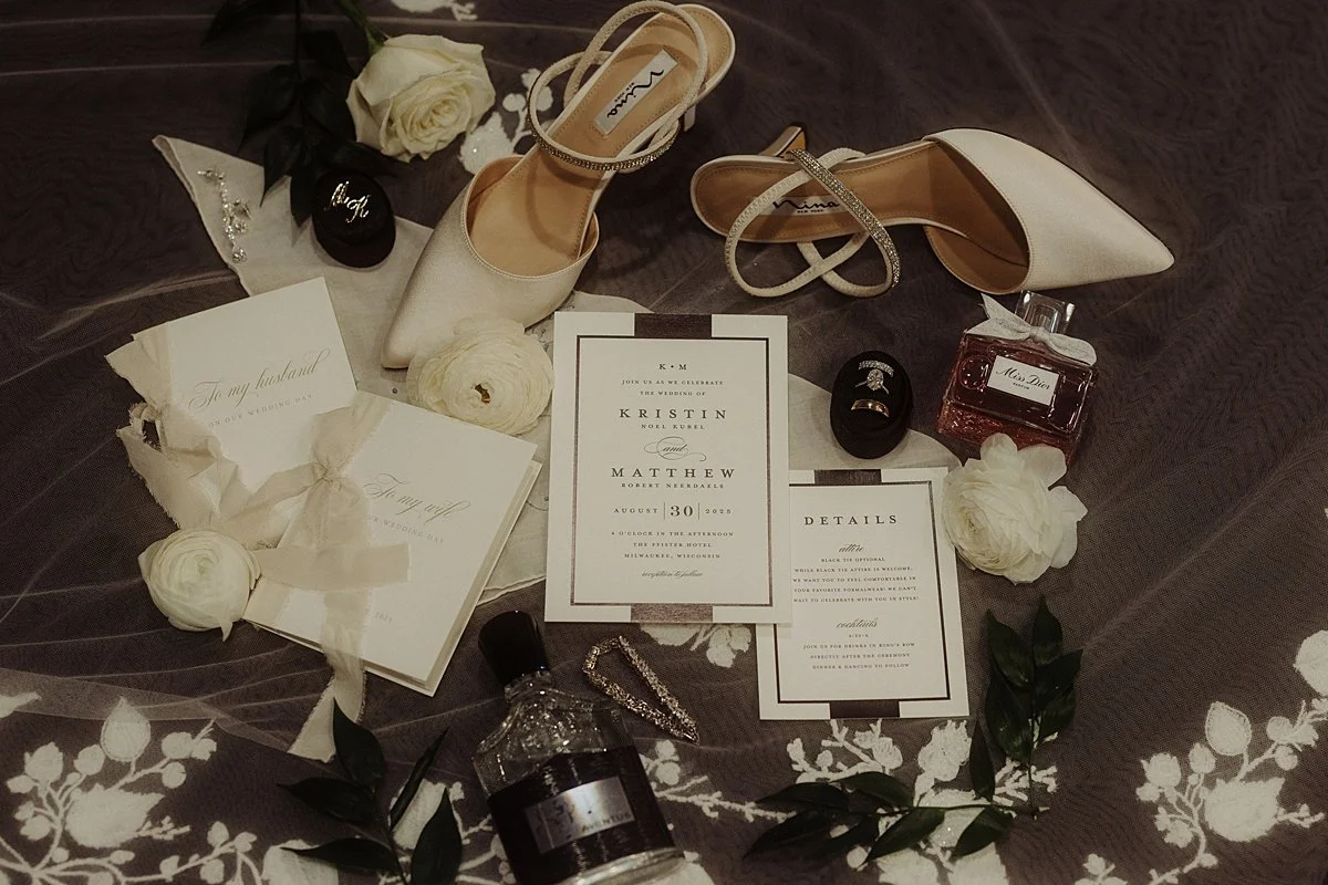 A wedding detail photo taken at a Pfister Hotel wedding in Milwaukee