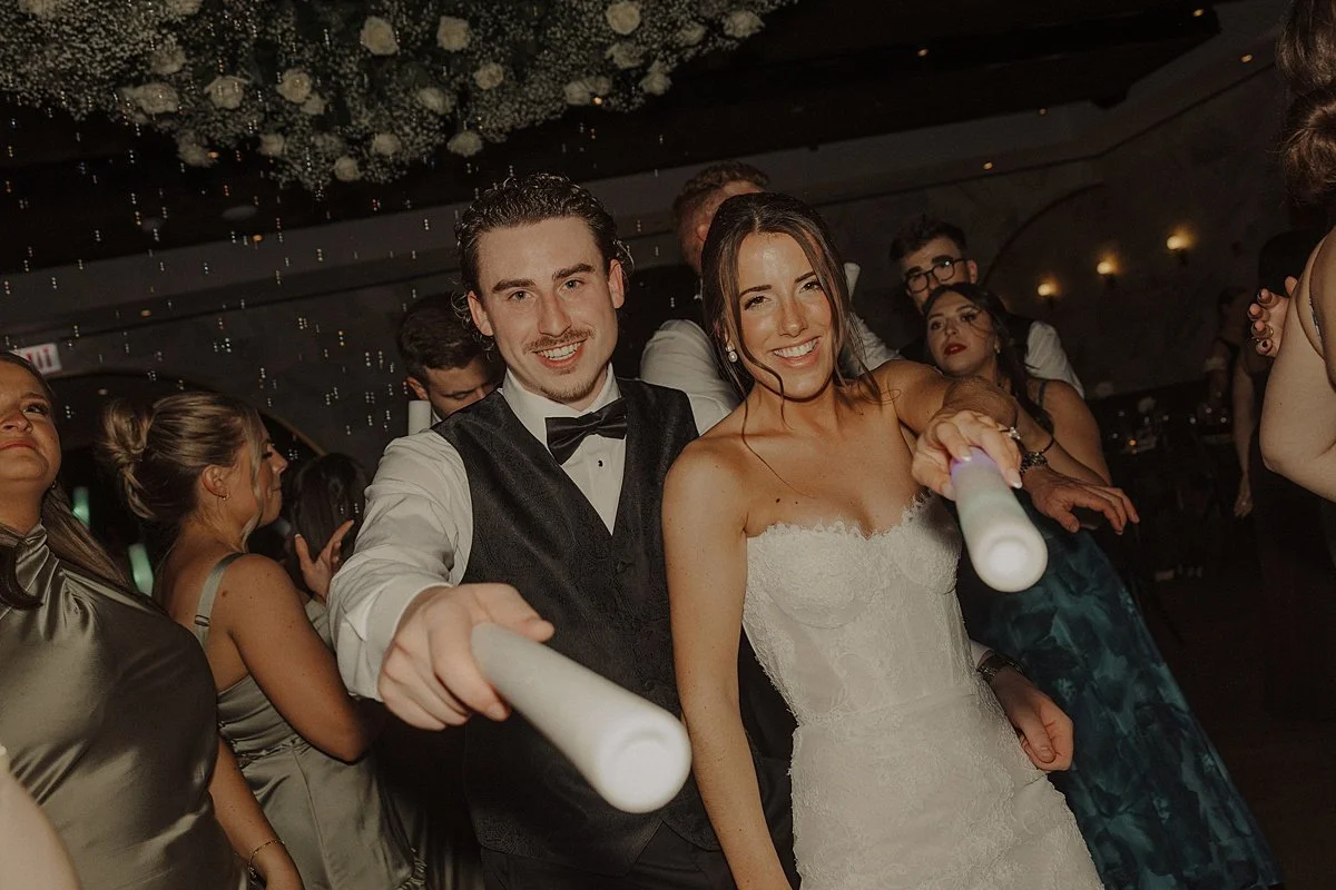 Newlyweds celebrate at their Chicago Winery wedding reception