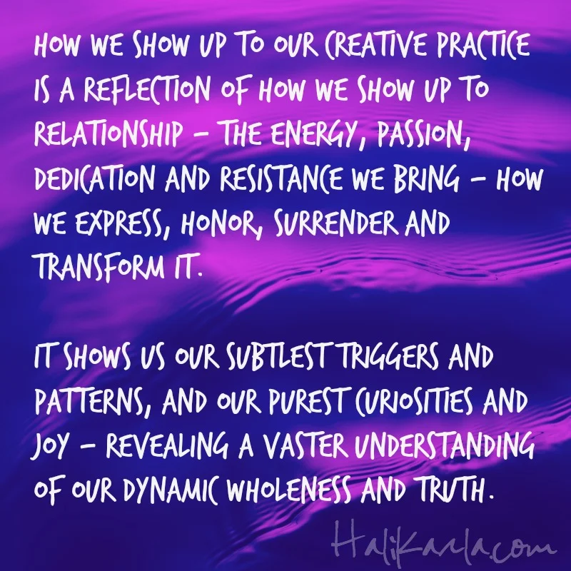 creative practice and relationship, Hali Karla Arts