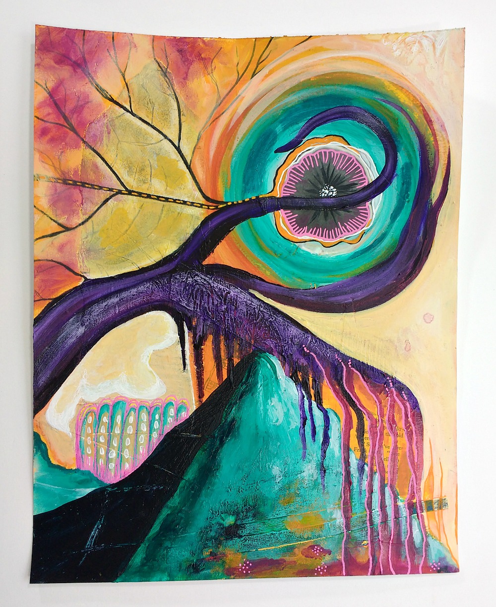 A Creative Practice painting from IMPULSE, self-guided online ecourse with Hali Karla Arts
