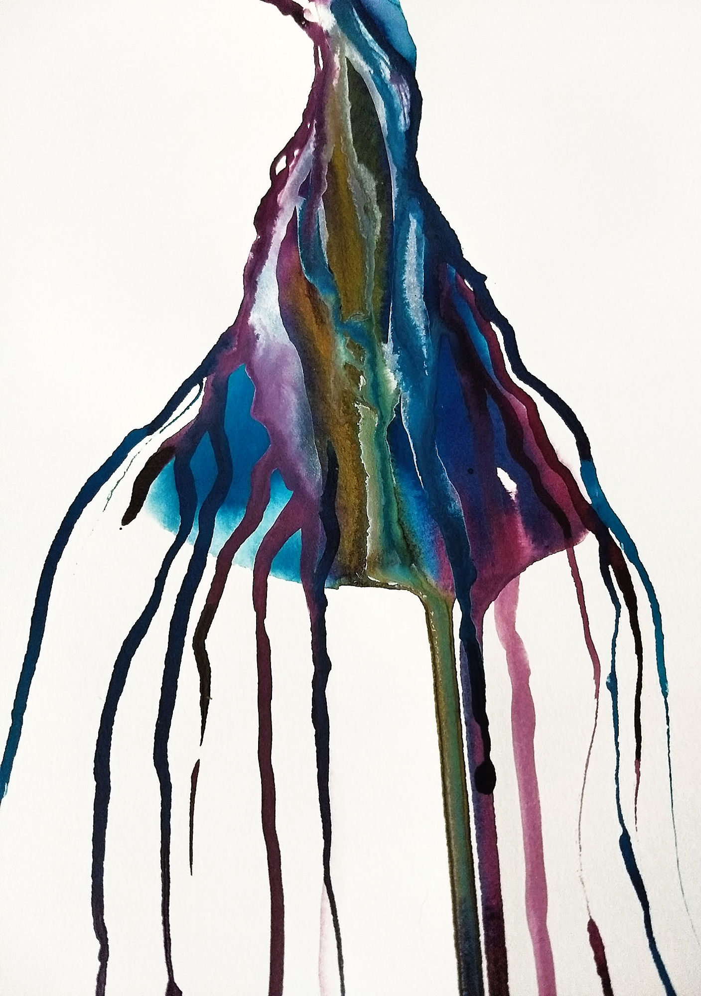 fluid acrylics, intuitive prayer art creative practice, Hali Karla Arts