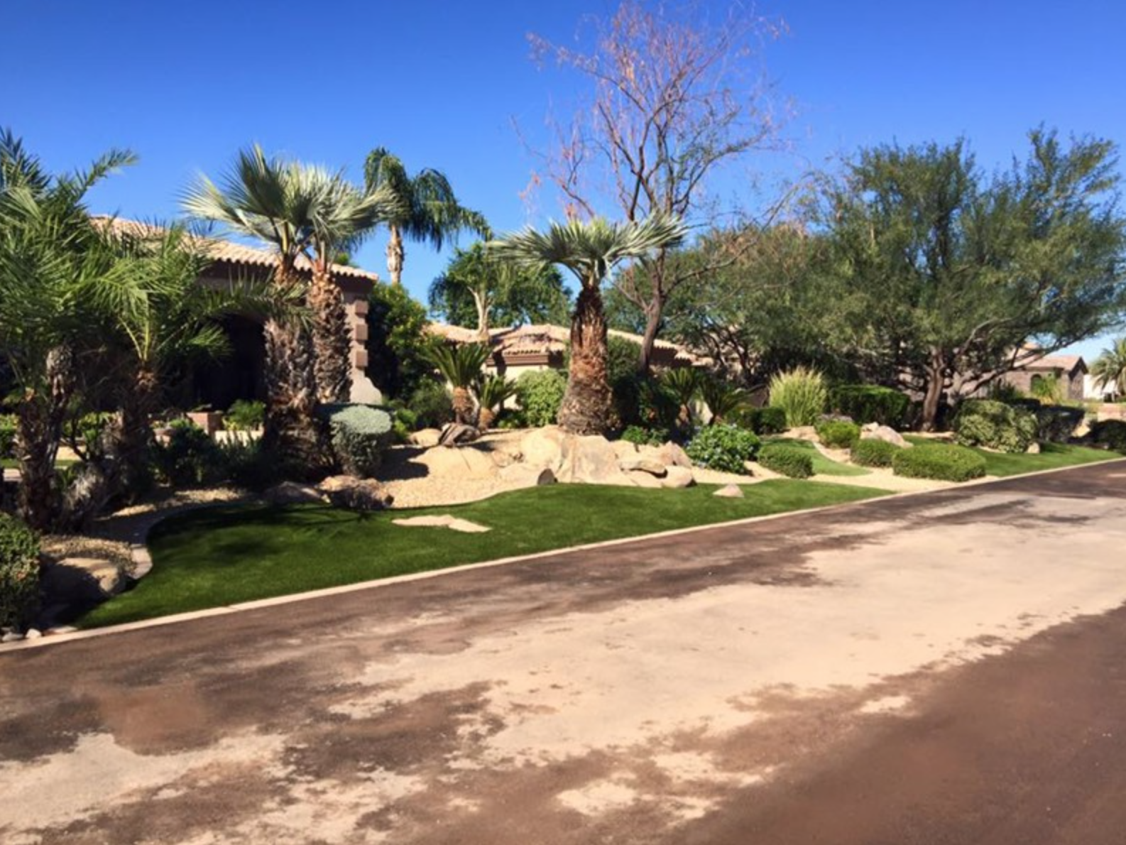  Artificial grass installation in front yard  