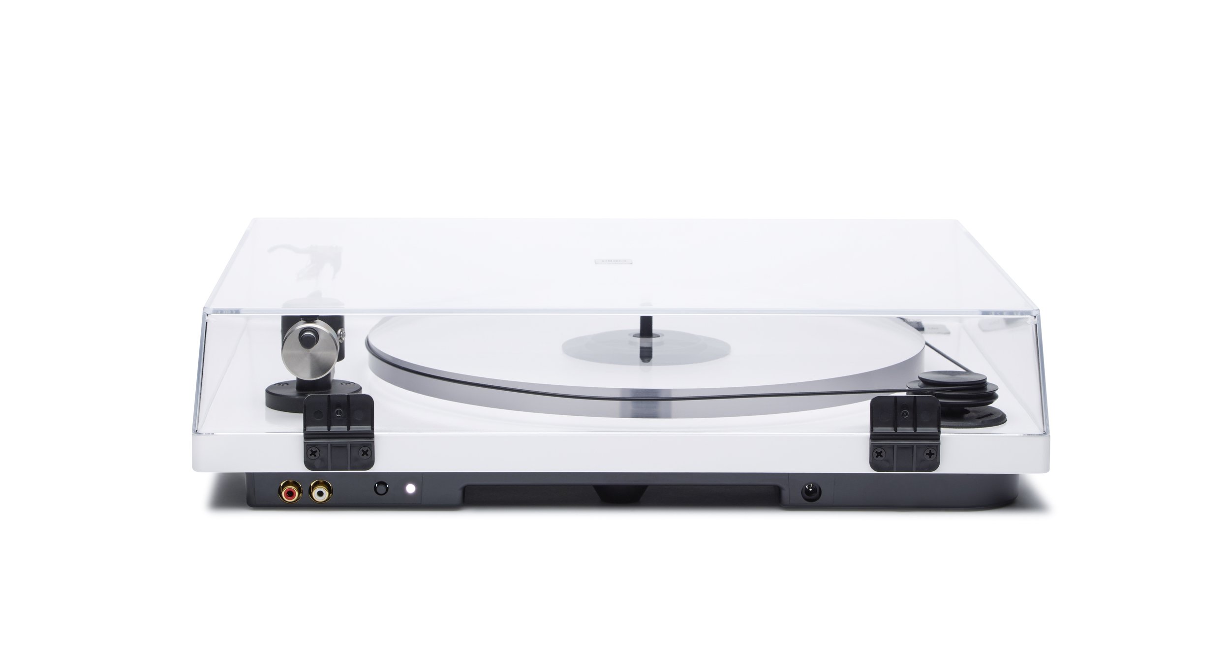  ORBIT PLUS - WHITE ACRYLIC PLATTER ORTOFON OM5E CARTRIDGE DUST COVER w/amp $359 wo/amp 309 