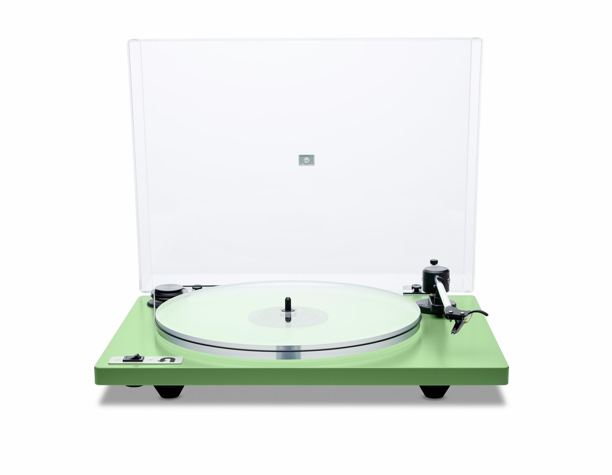  ORBIT PLUS - GREEN ACRYLIC PLATTER ORTOFON OM5E CARTRIDGE DUST COVER w/amp $359 wo/amp 309 