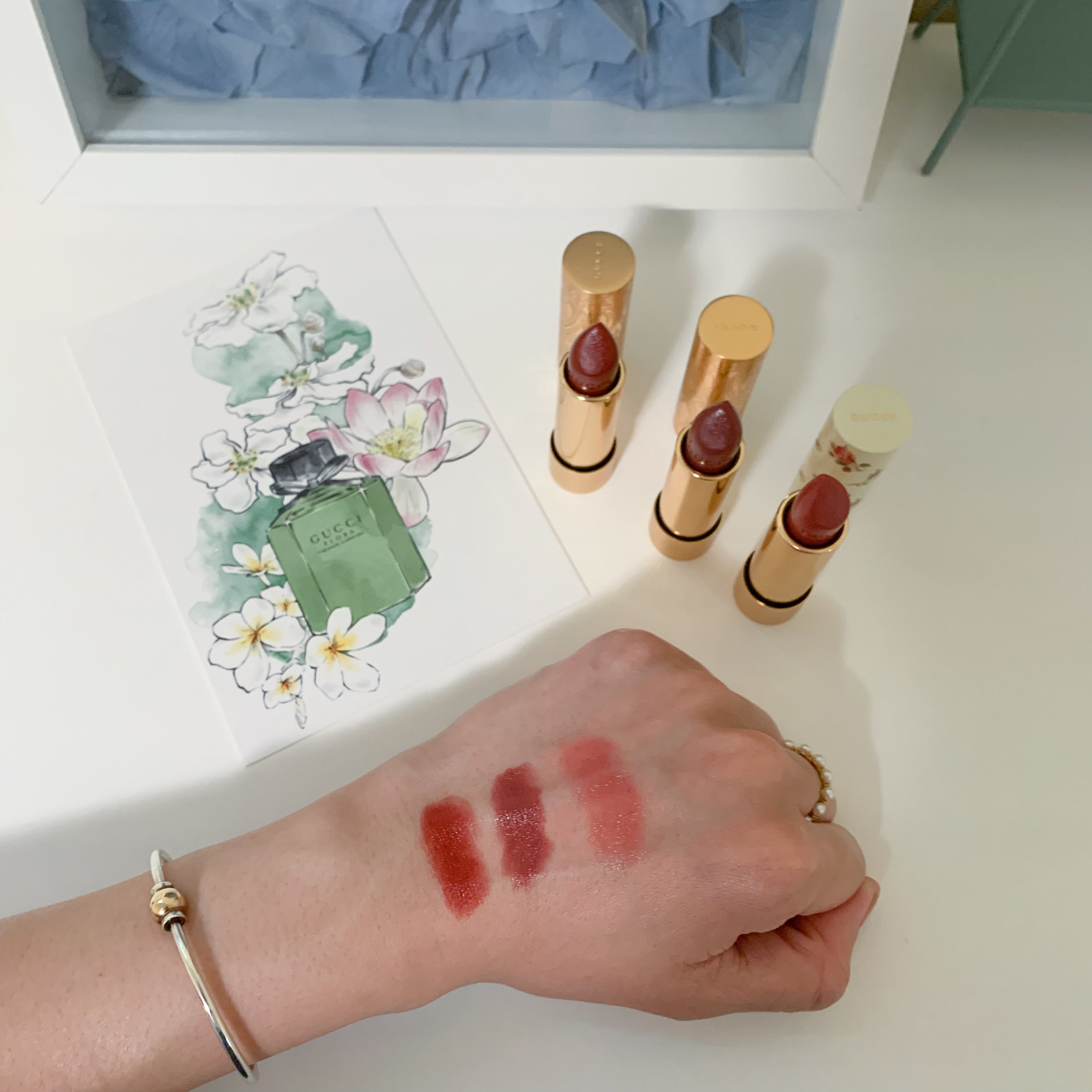 gucci lipstick painted veil