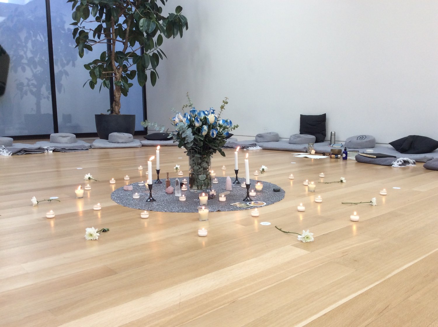 The event space at MNDFL in Brooklyn. Luminary Agency led us through a great mini workshop.