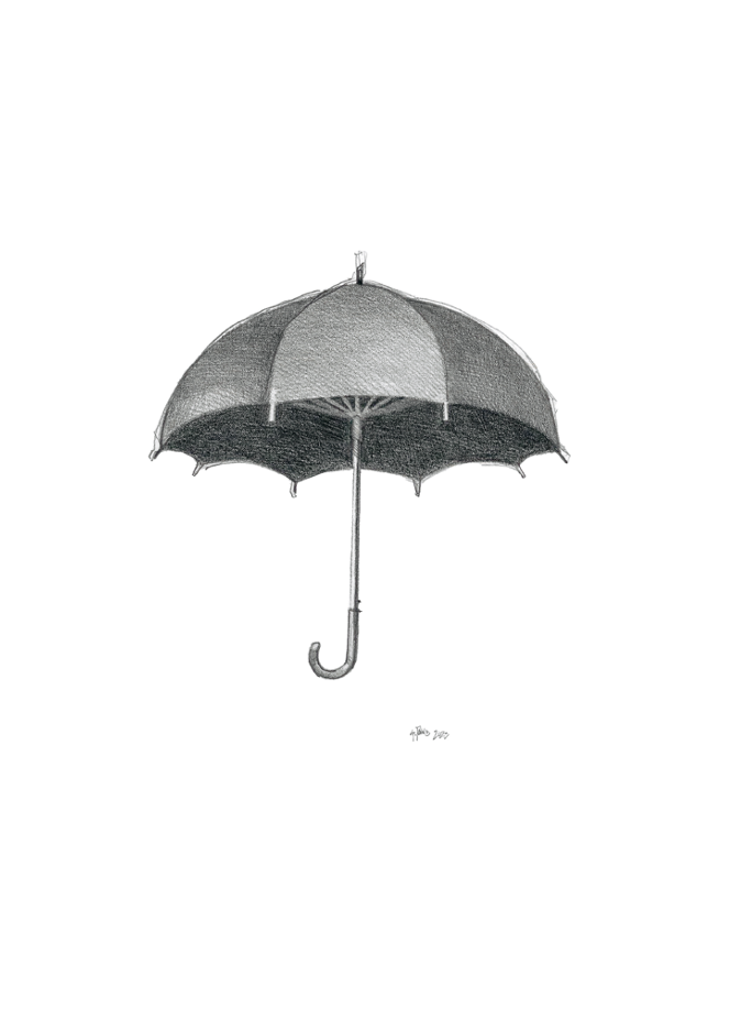 Theo’s Umbrella | A Print by Garry Pound