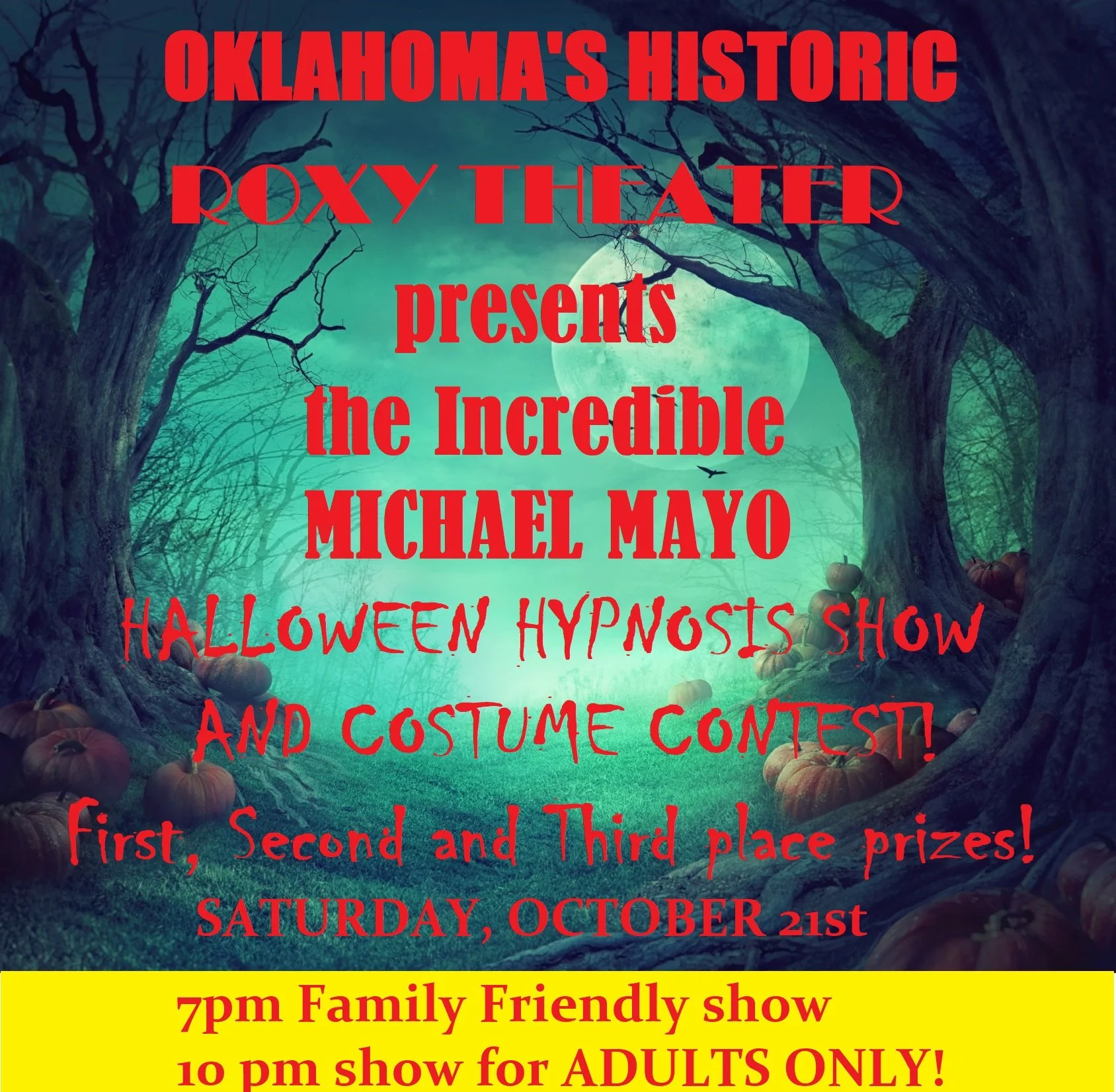 THE MICHAEL MAYO 'SPOOKTACULAR' HALLOWEEN HYPNOSIS SHOW AND COSTUME